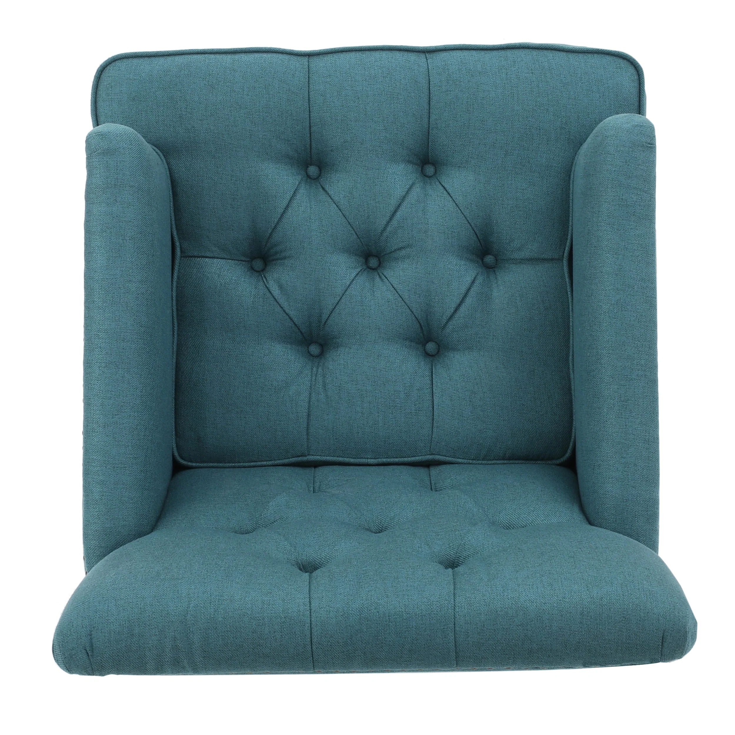 Harrison Tufted Club Chair with Plush Cushion and Studded Trim - Image 8