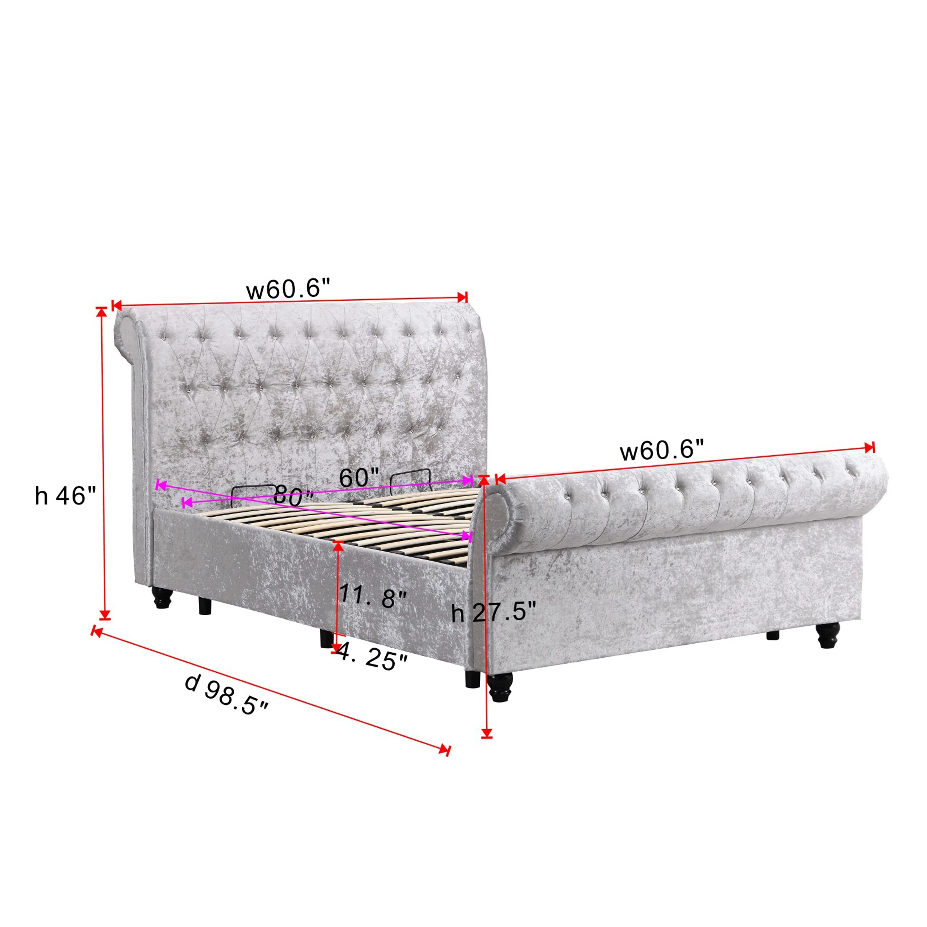 Hartfried Upholstered Queen Storage Bed with Hydraulic Lift - Image 3