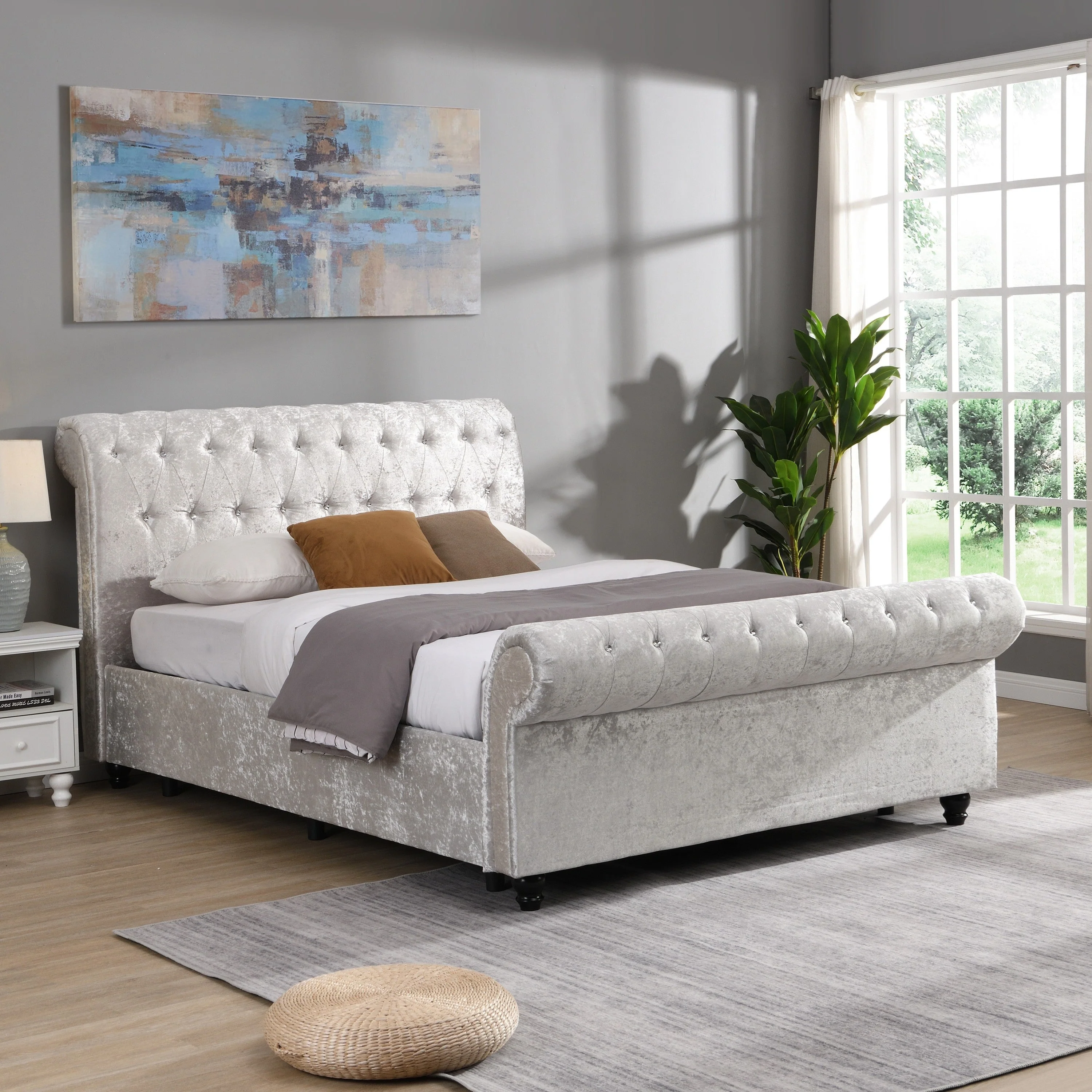 Hartfried Upholstered Queen Storage Bed with Hydraulic Lift - Image 4