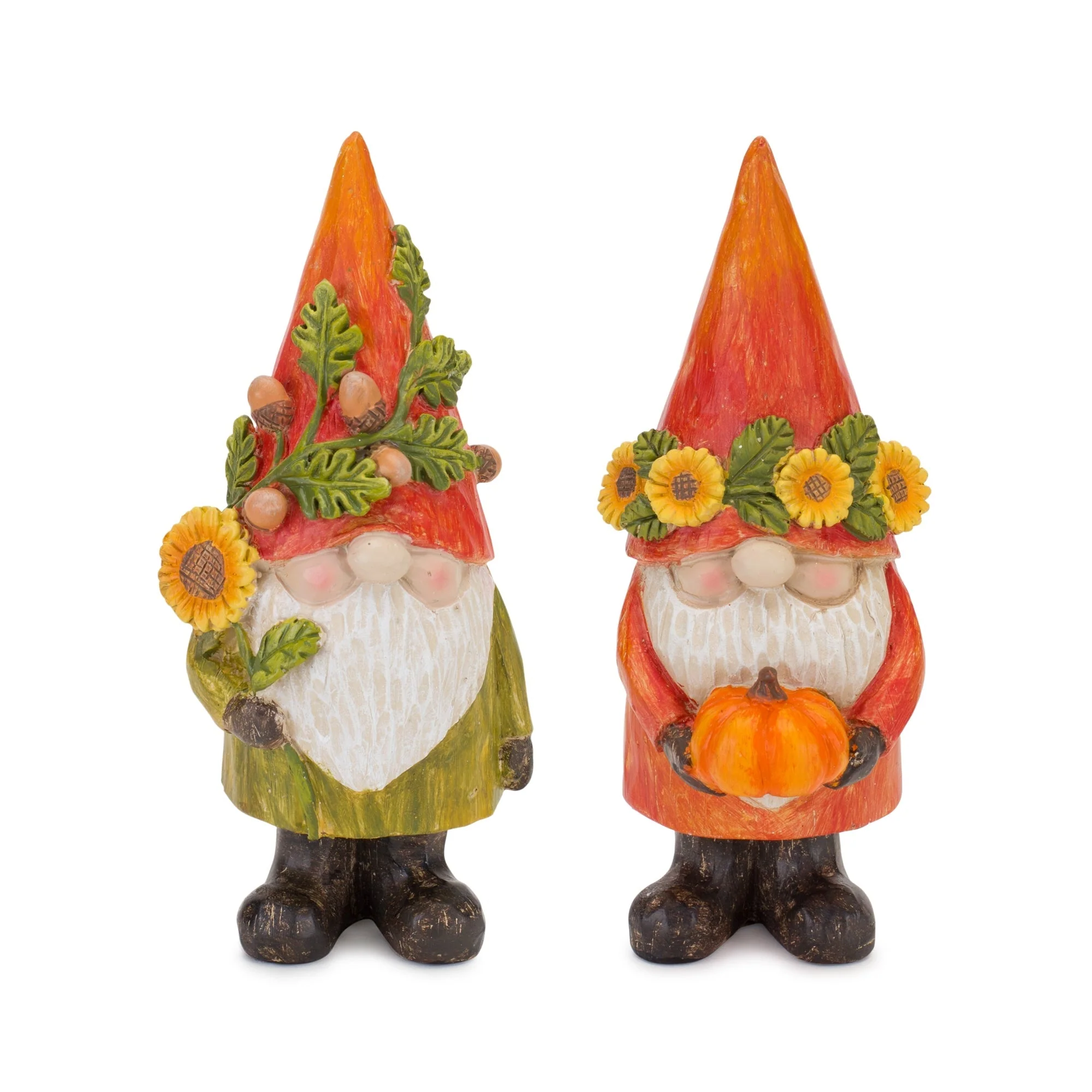 Harvest Gnome Figurine with Pumpkin and Sunflower (Set of 4) - Image 2