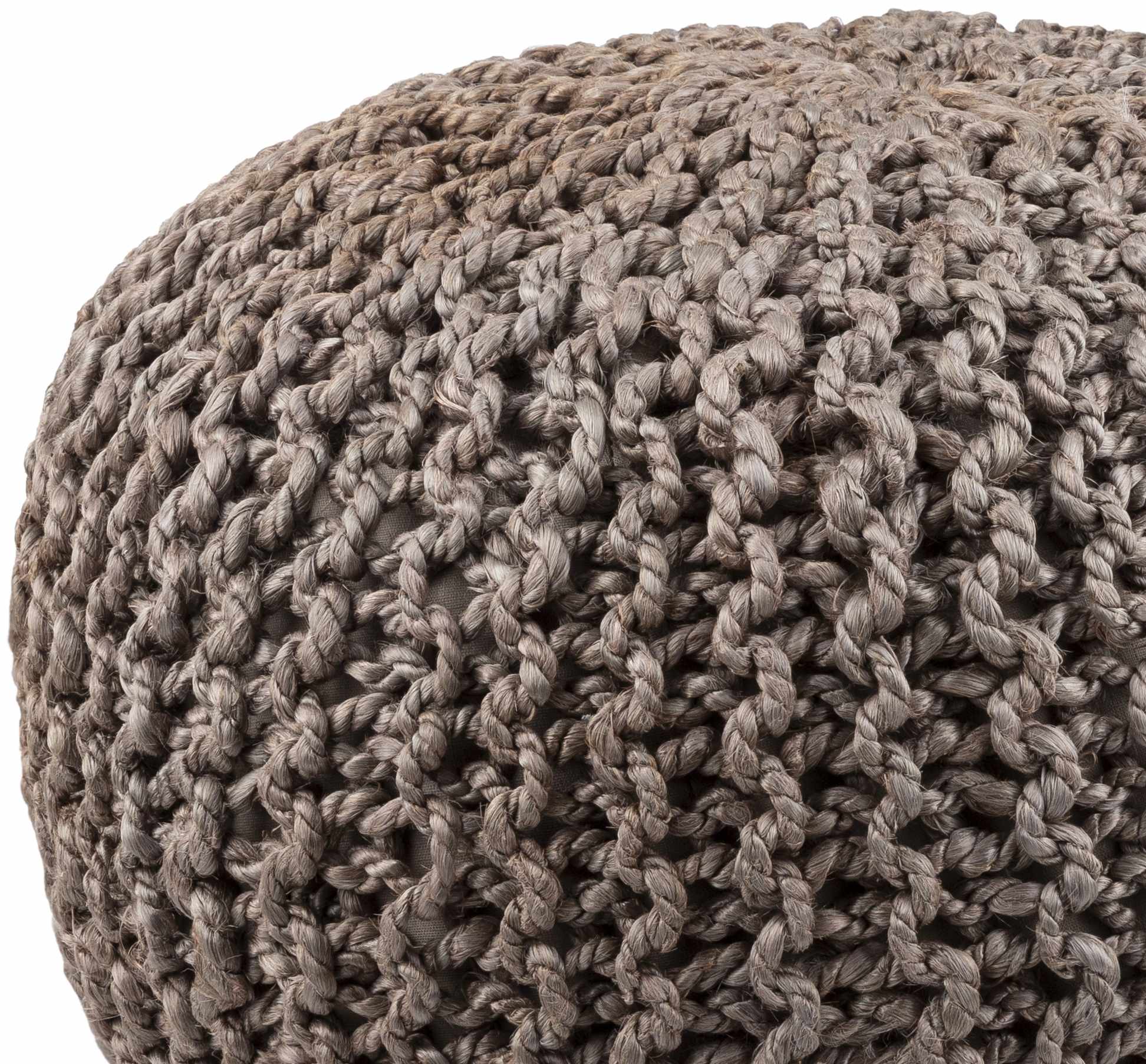 Hauenstein Knitted Jute Pouf - Image 2
