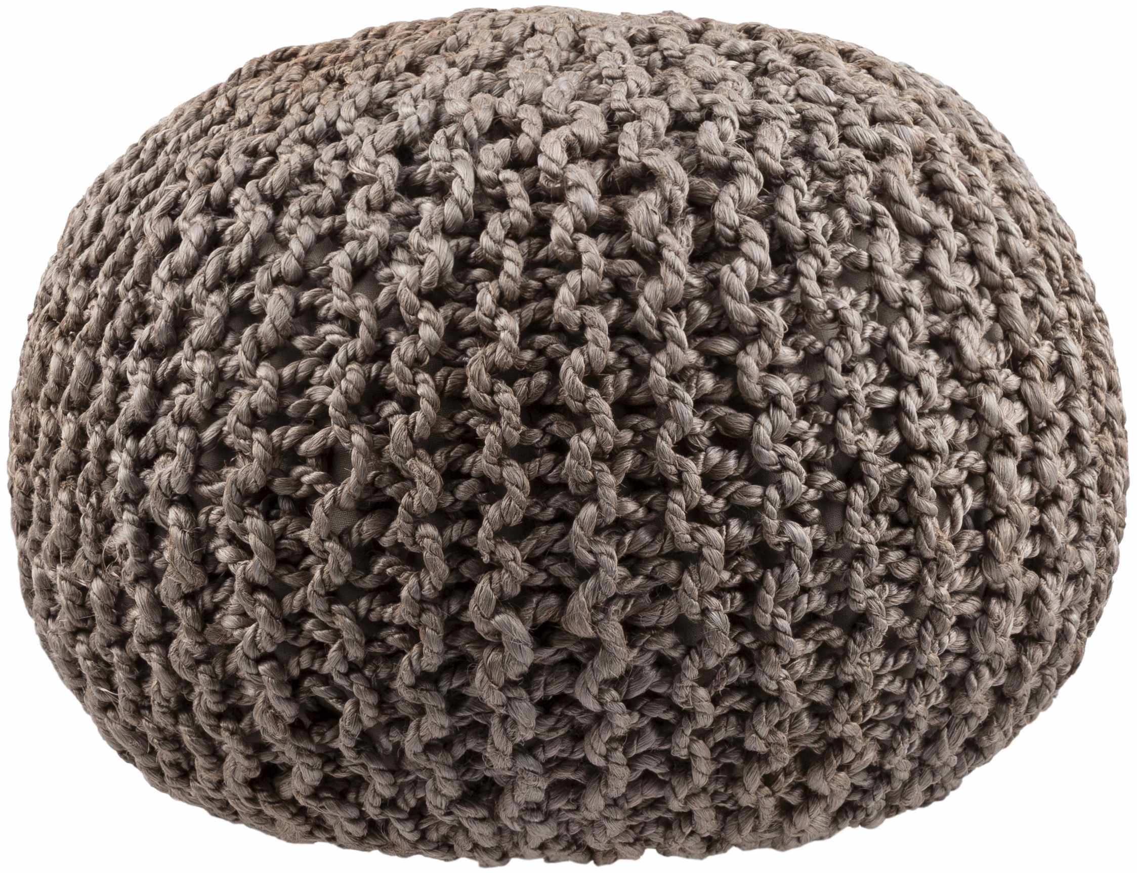 Hauenstein Knitted Jute Pouf - Image 3