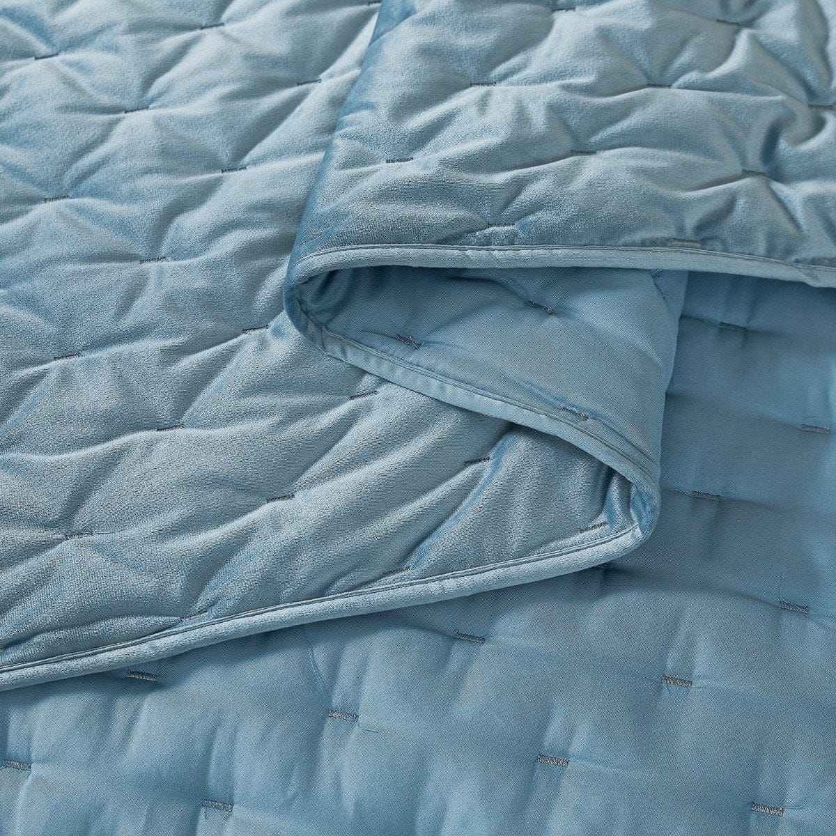 Haven Velvet Embroidered Stitch Cozy Super Soft Quilt 3 Piece Set - Image 16