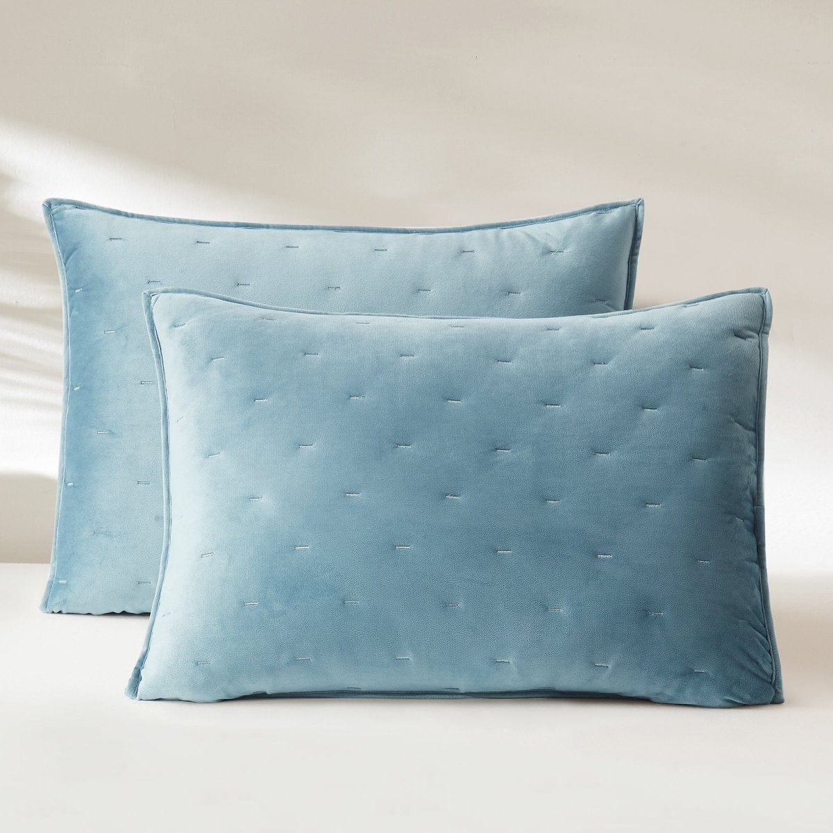 Haven Velvet Embroidered Stitch Cozy Super Soft Quilt 3 Piece Set - Image 17