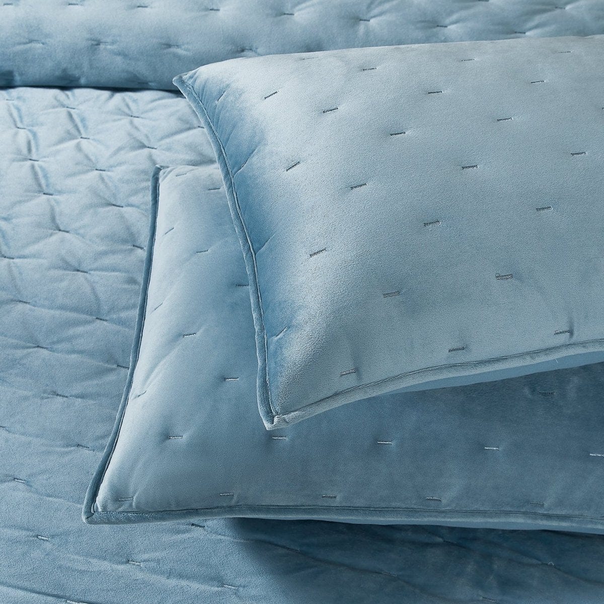 Haven Velvet Embroidered Stitch Cozy Super Soft Quilt 3 Piece Set - Image 18