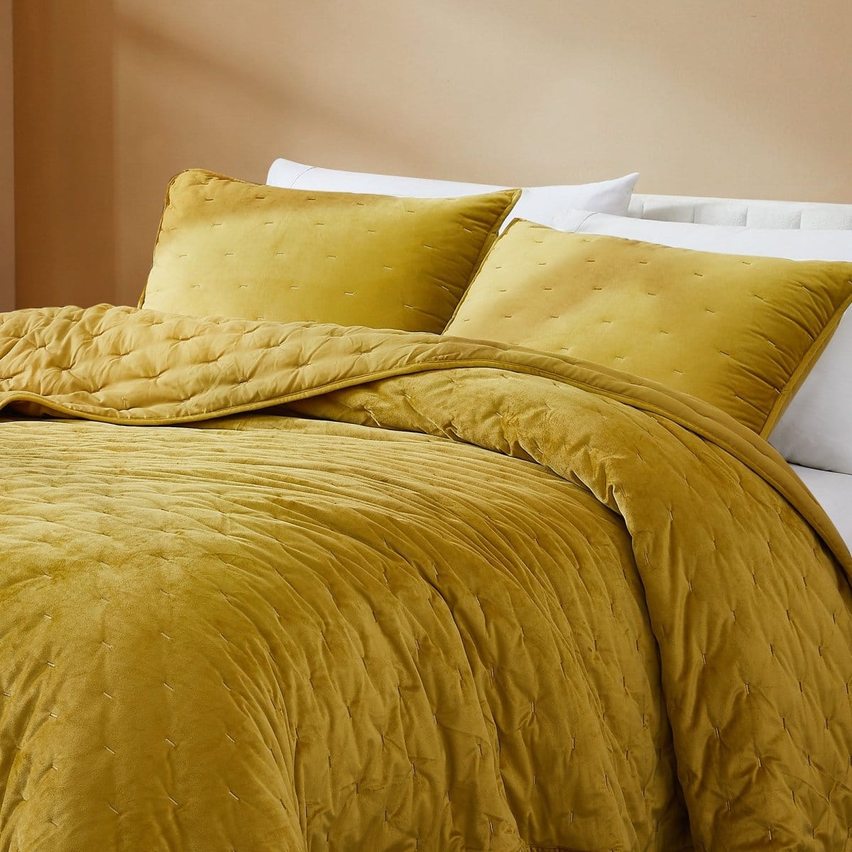Haven Velvet Embroidered Stitch Cozy Super Soft Quilt 3 Piece Set - Image 20