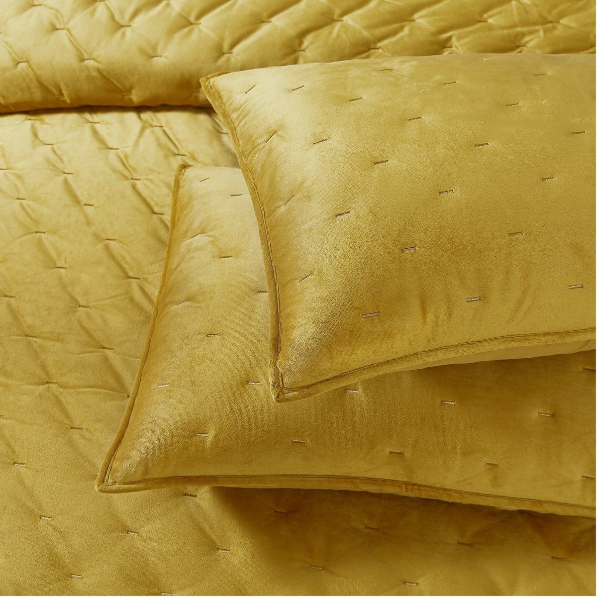 Haven Velvet Embroidered Stitch Cozy Super Soft Quilt 3 Piece Set - Image 27