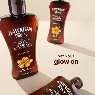 Hawaiian Tropic Dark Tanning Oil 8oz - Imperfect Container - Image 3