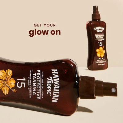 Hawaiian Tropic Tanning Oil Pump Spray SPF 15 8 fl oz Imperfect Container - Image 3