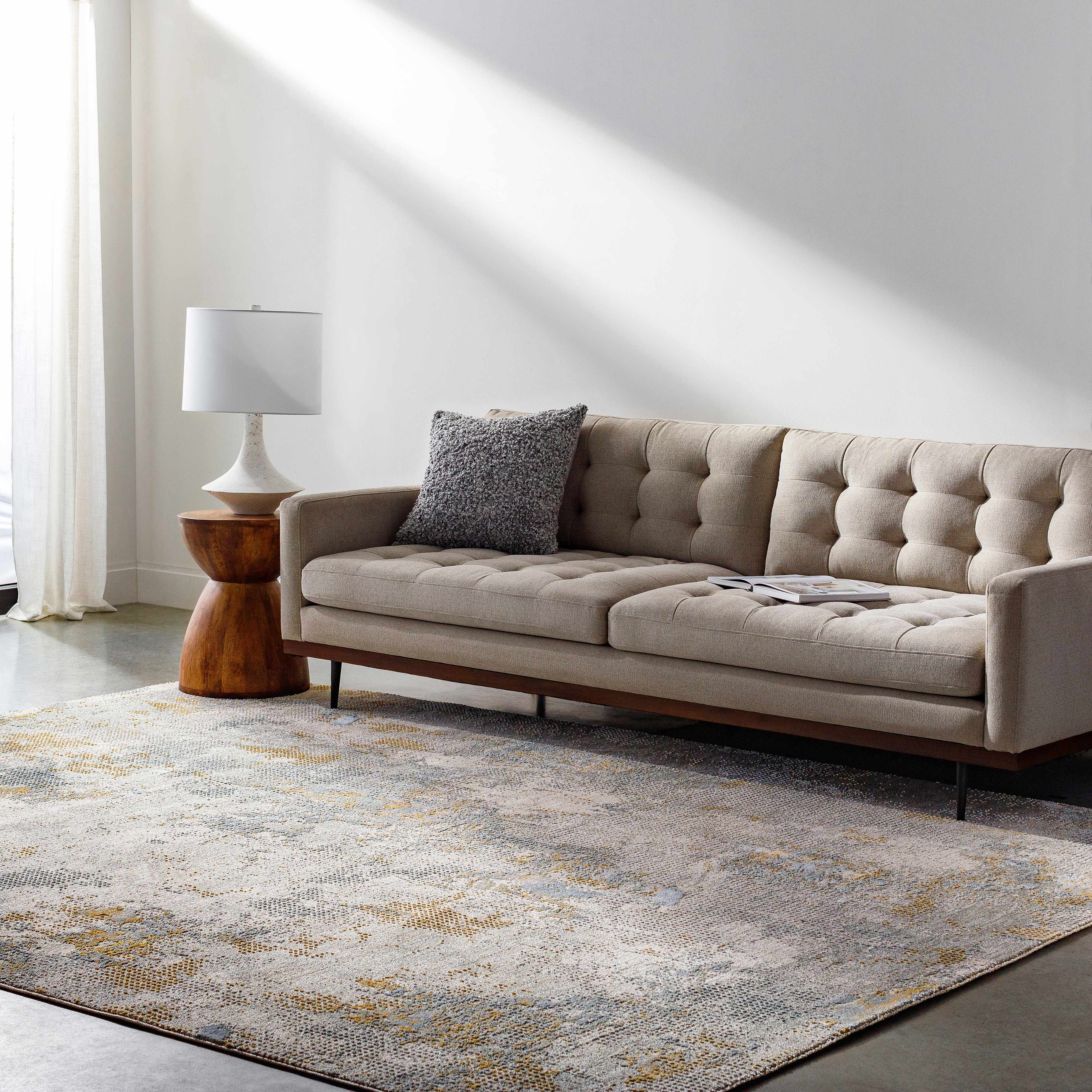 Haydn Rock Pattern Rug with Fringes - Image 2