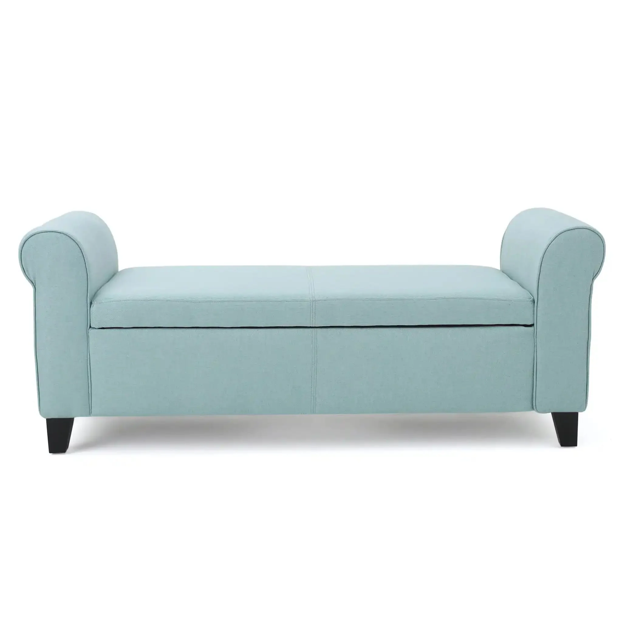 Hayes - Armed Storage Bench With Rolled Arms And Button Tufting - Image 2