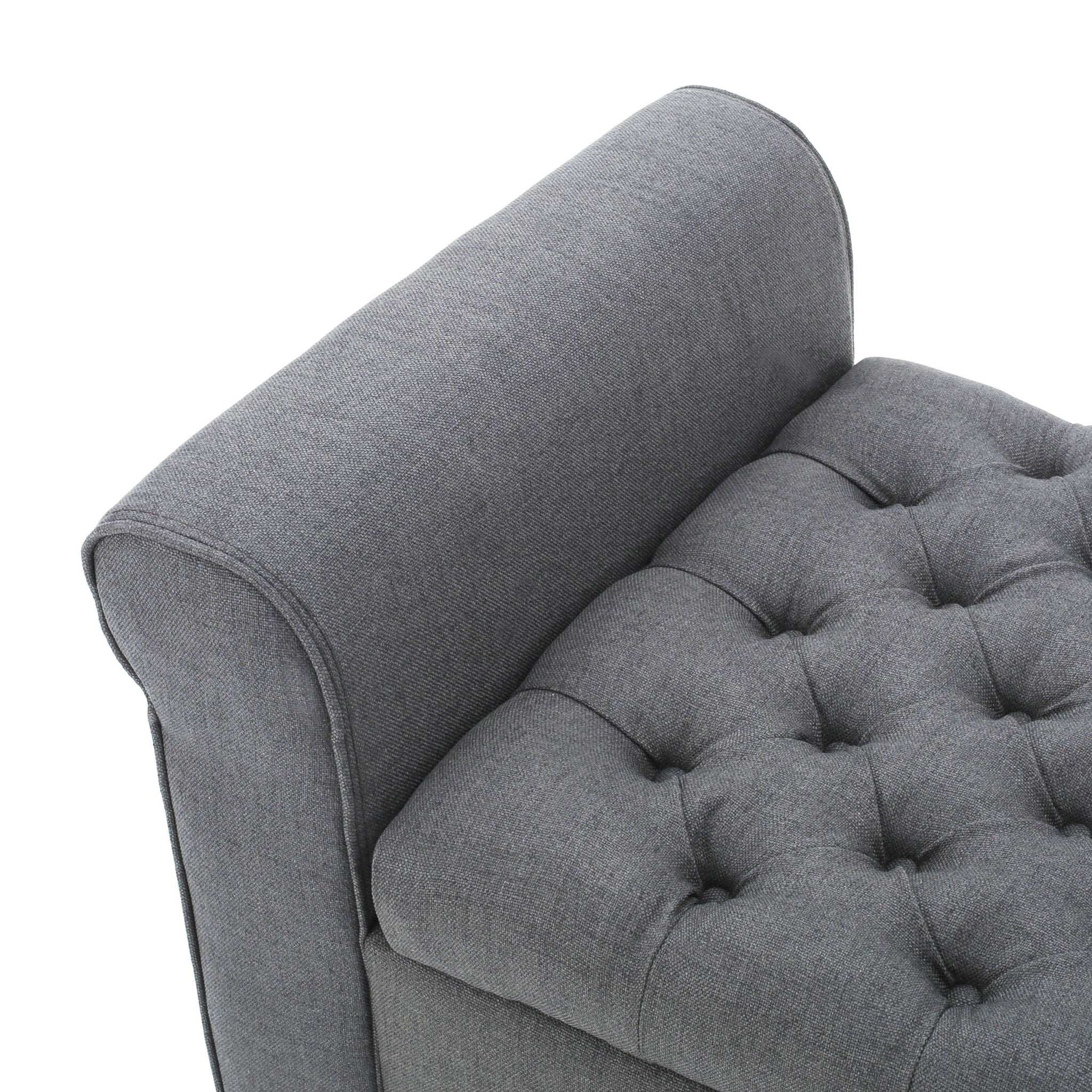 Hayes - Contemporary Armed Storage Bench With Rolled Arms And Button Tufting - Image 7