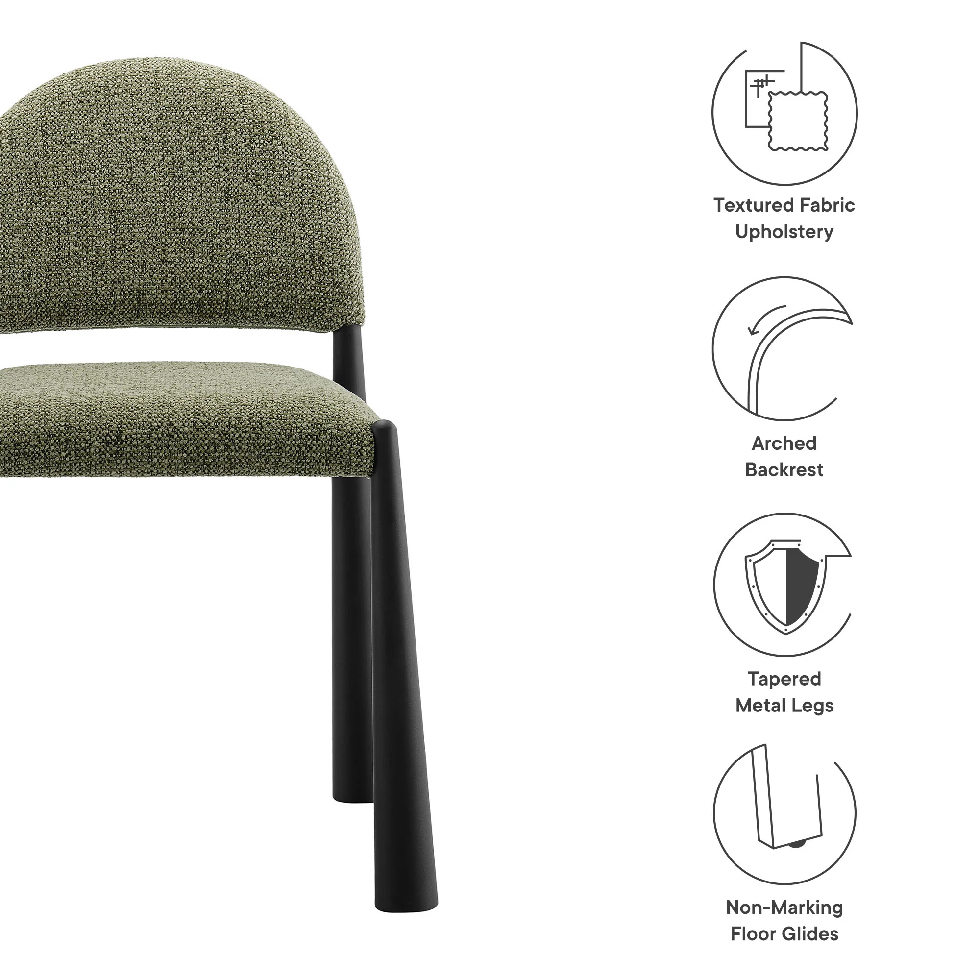 Hayley Upholstered Fabric Dining Side Chair by Modway - Image 25