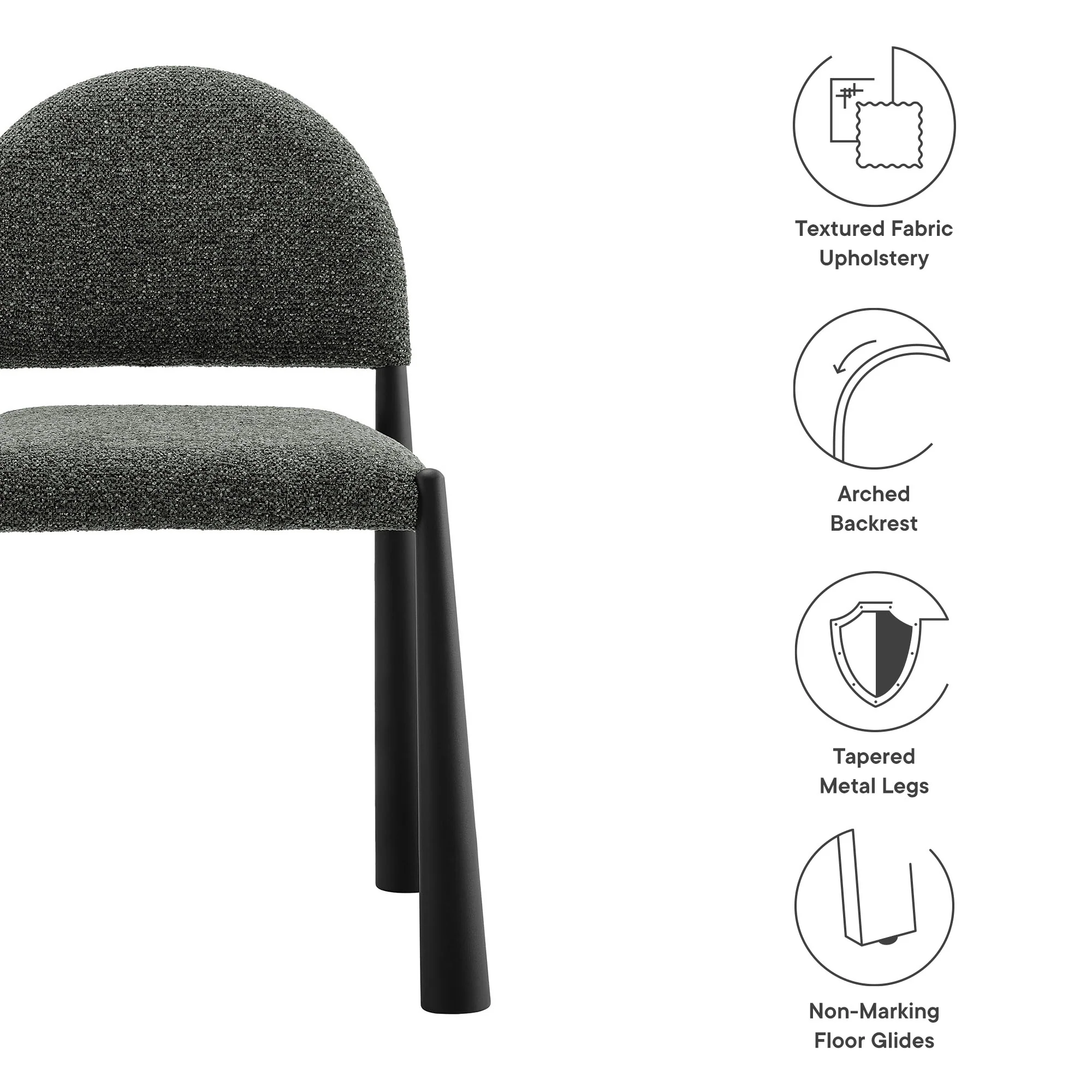 Hayley Upholstered Fabric Dining Side Chair by Modway - Image 3