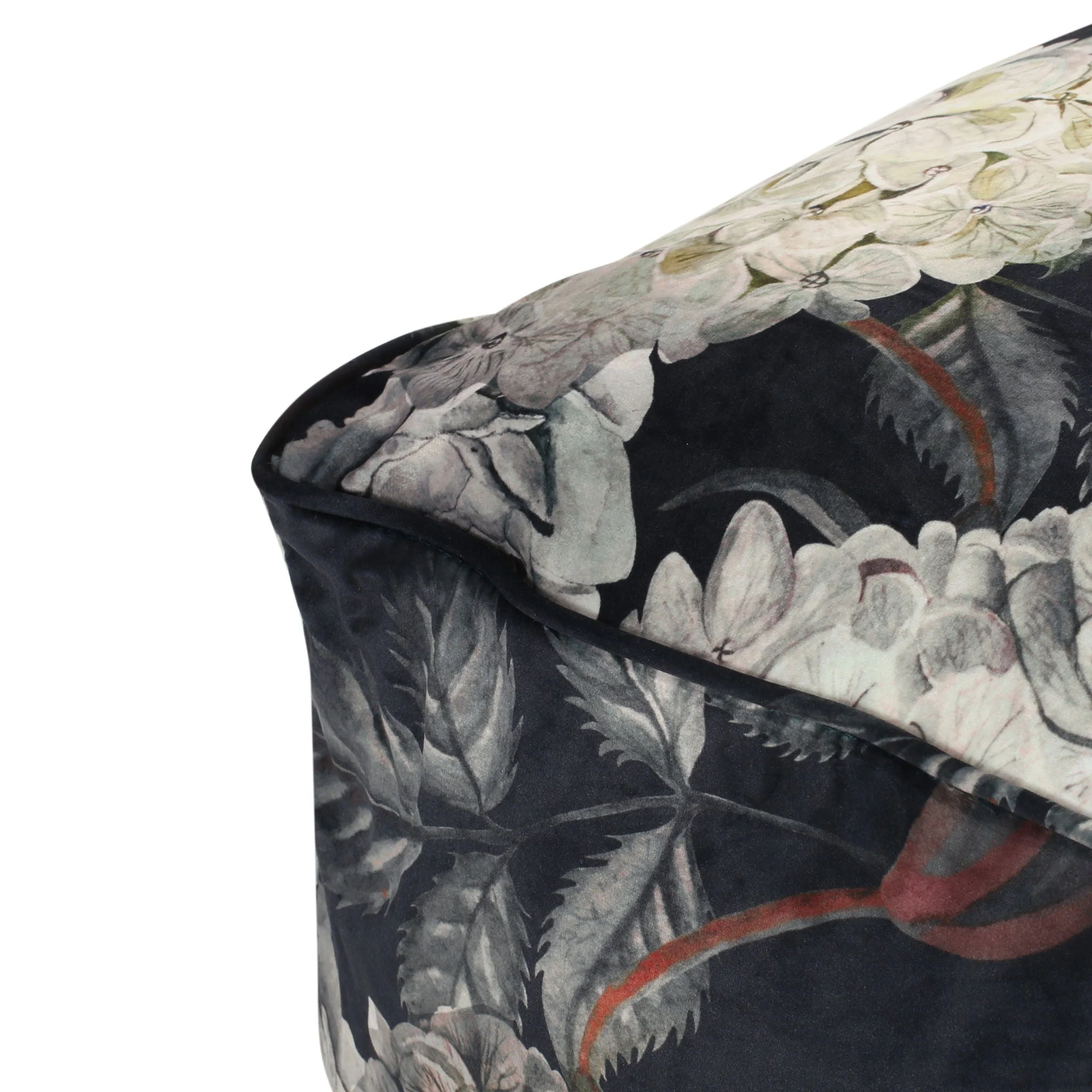 Hazel - Large Square Pouf With Flower Print - Image 3