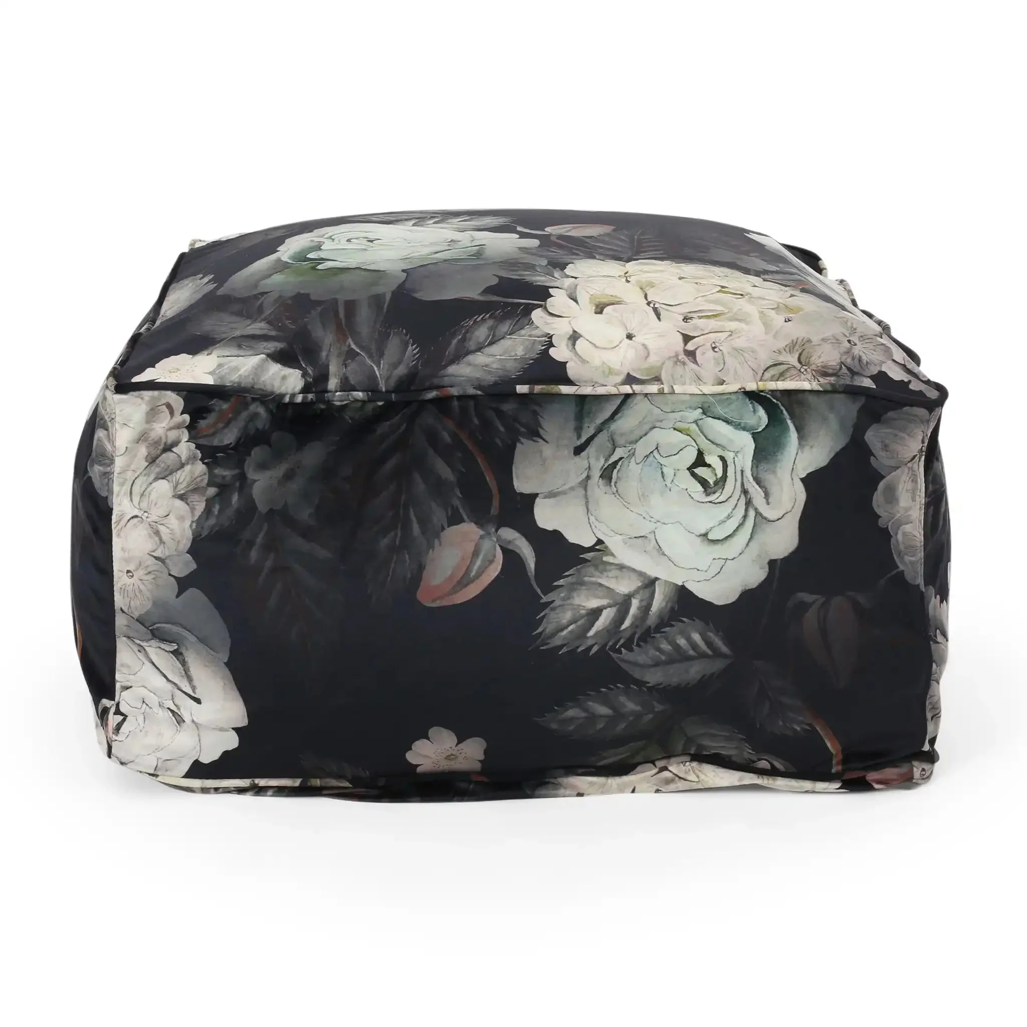 Hazel - Large Square Pouf With Flower Print - Image 6