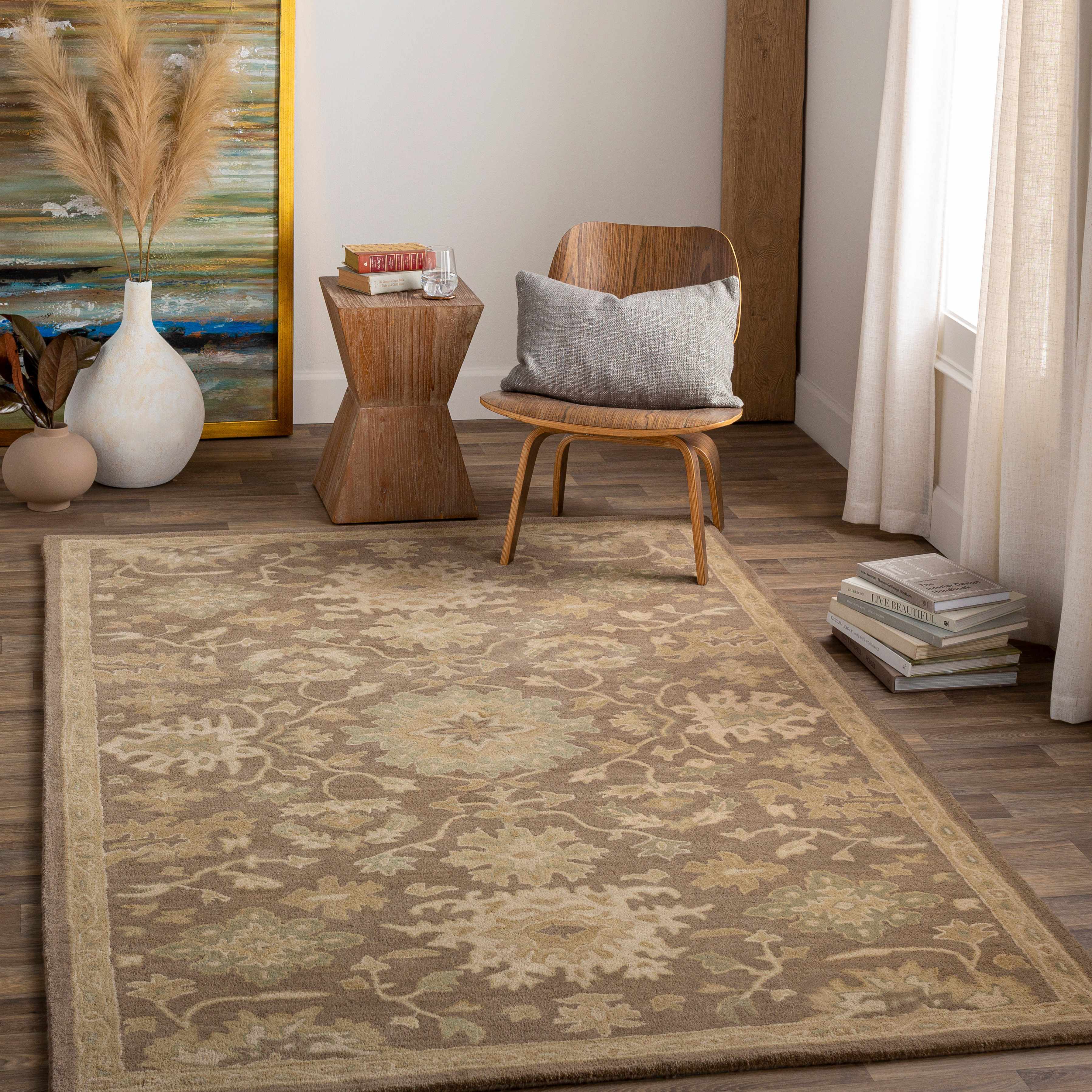 Hazen Hand Tufted Beige 1149 Area Rug - Image 2