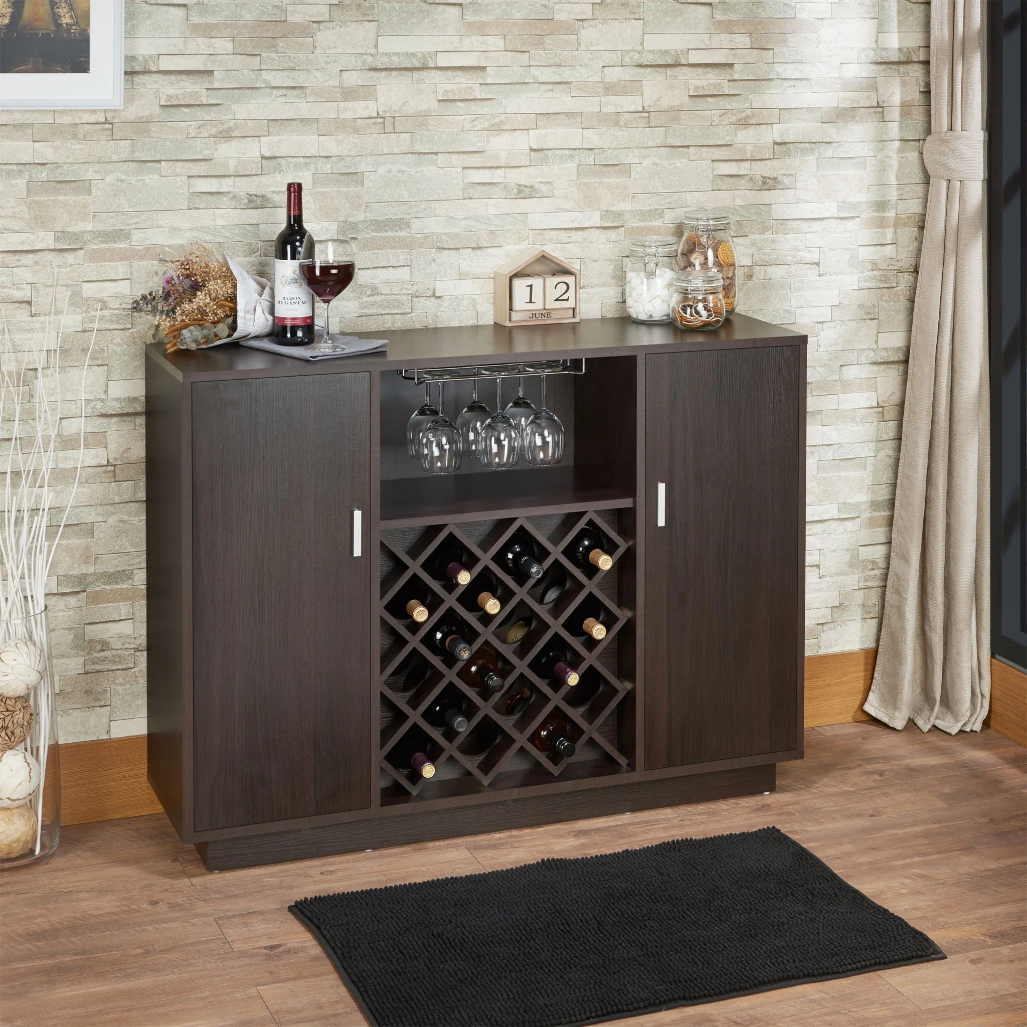 Hazen - Wine Cabinet - Espresso - Image 3