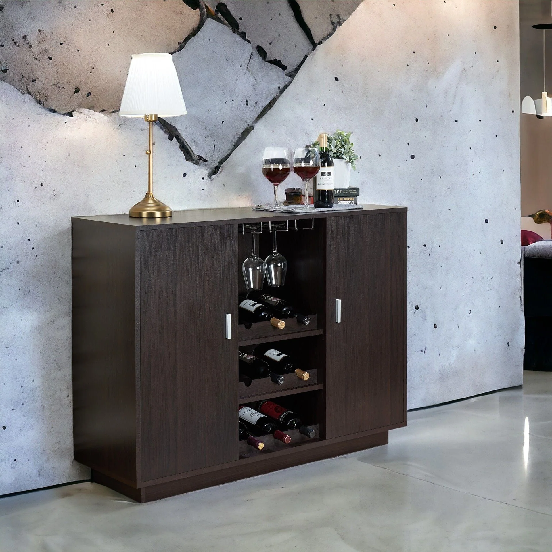 Hazen - Wine Cabinet II - Espresso - Image 3