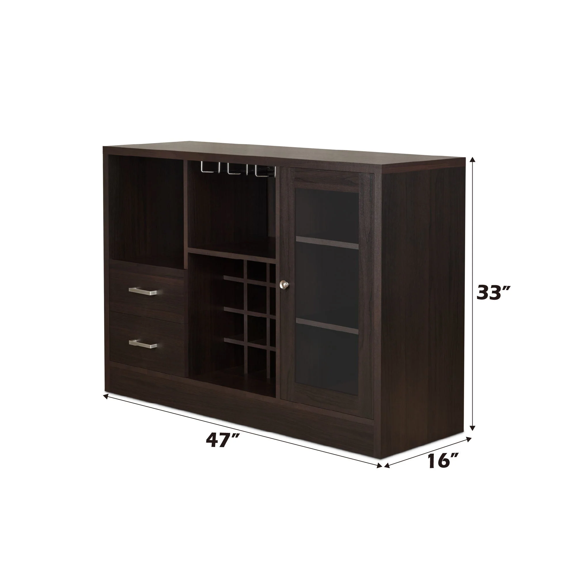 Hazen - Wine Cabinet III - Espresso - Image 4