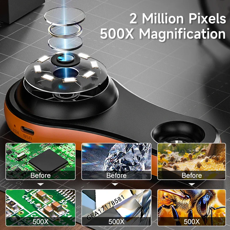 HD 1080P Digital Microscope Magnifier 2 Inch IPS Screen for PCB Repair - Image 4