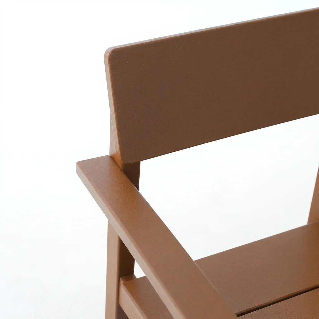 HDPE Outdoor Dining Armchairs with Backrest and Armrests - Image 8