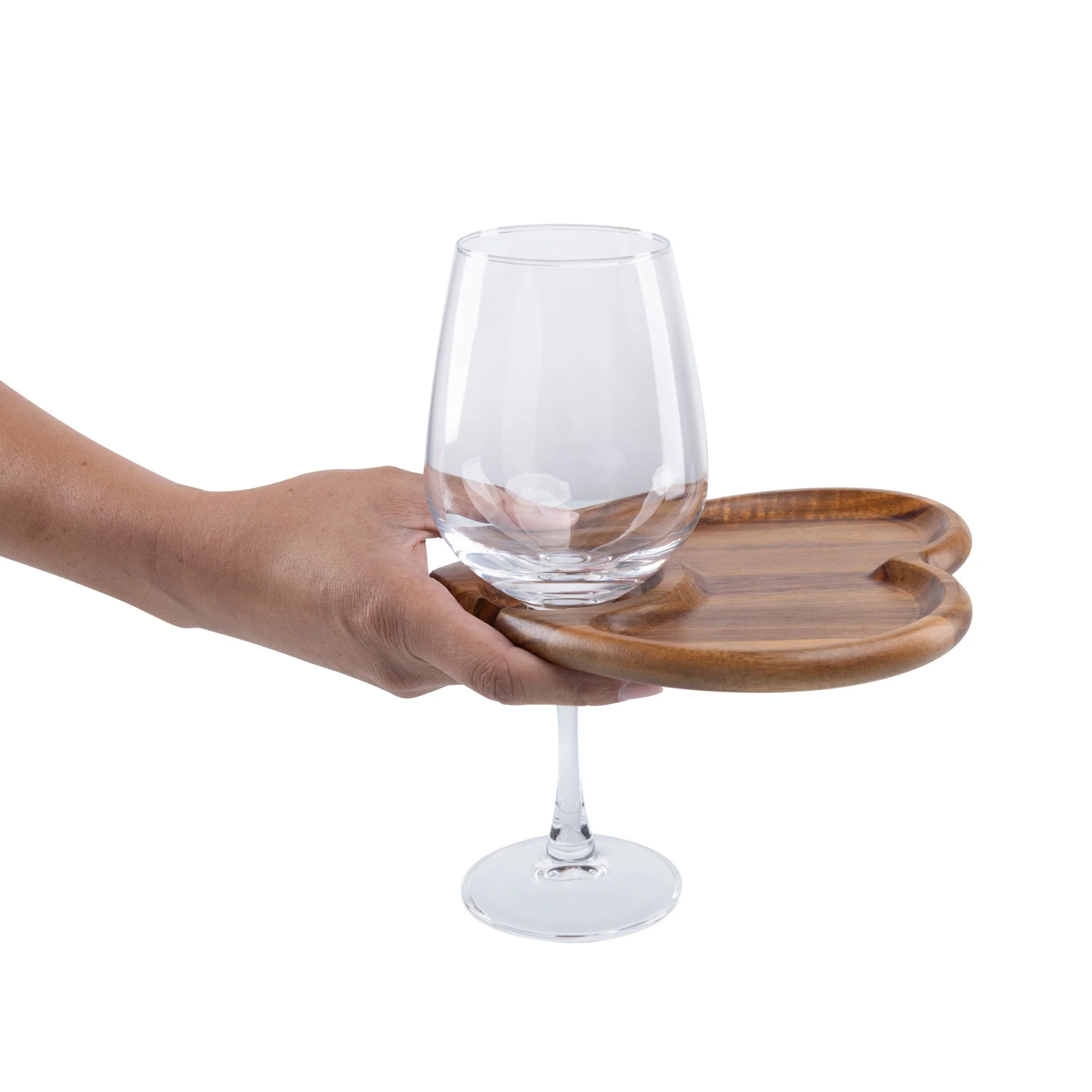 Heart Shaped Wine Appetizer Plate Set of 4 - Image 4