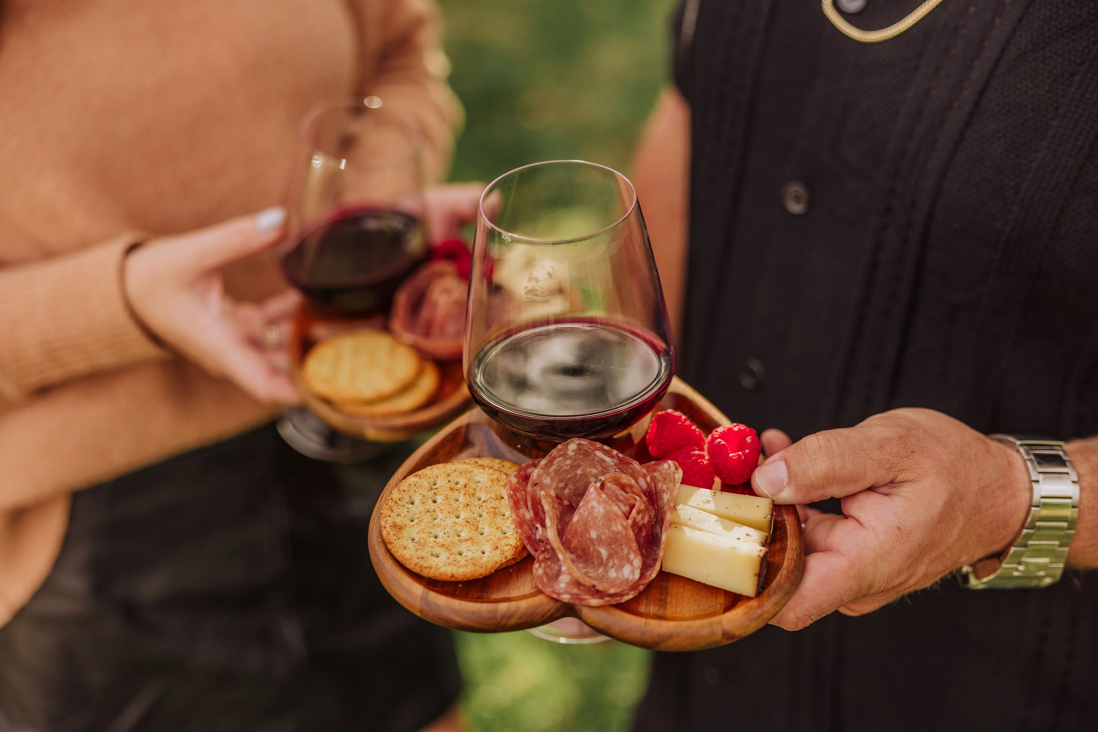 Heart Shaped Wine Appetizer Plate Set of 4 - Image 8