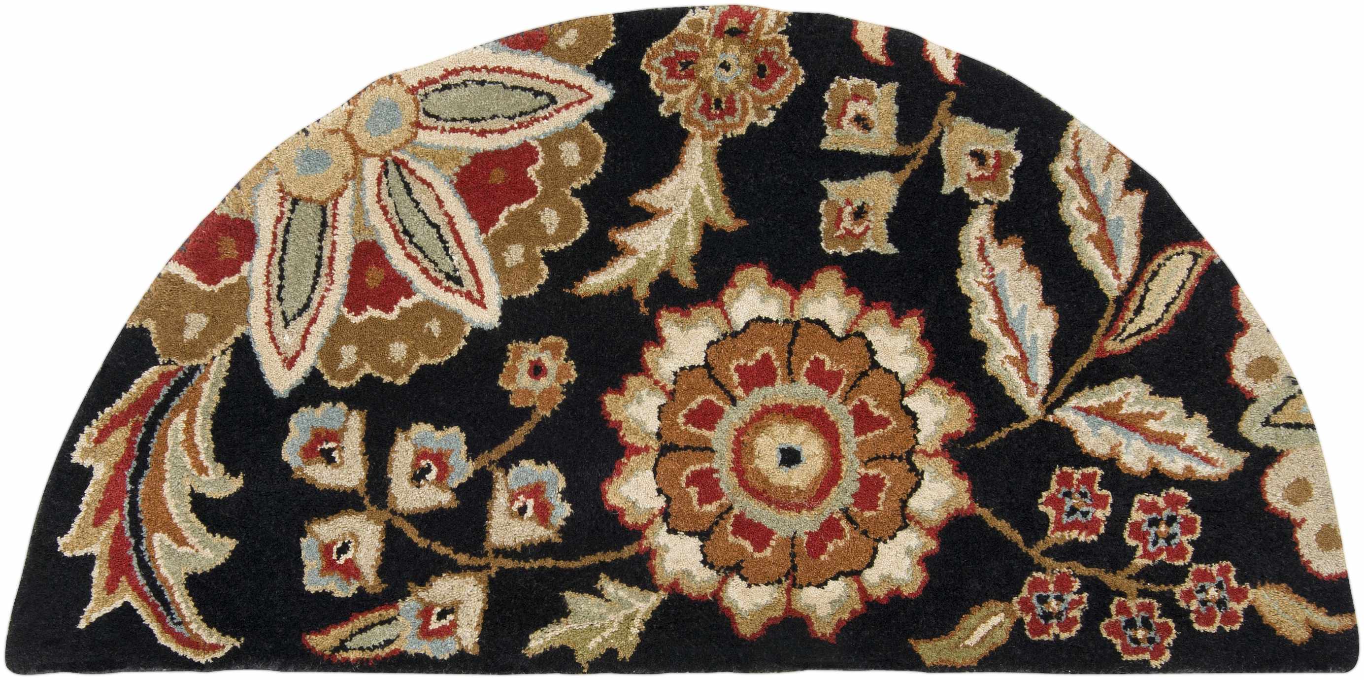 Heaters Black Floral Wool Carpet - Image 8