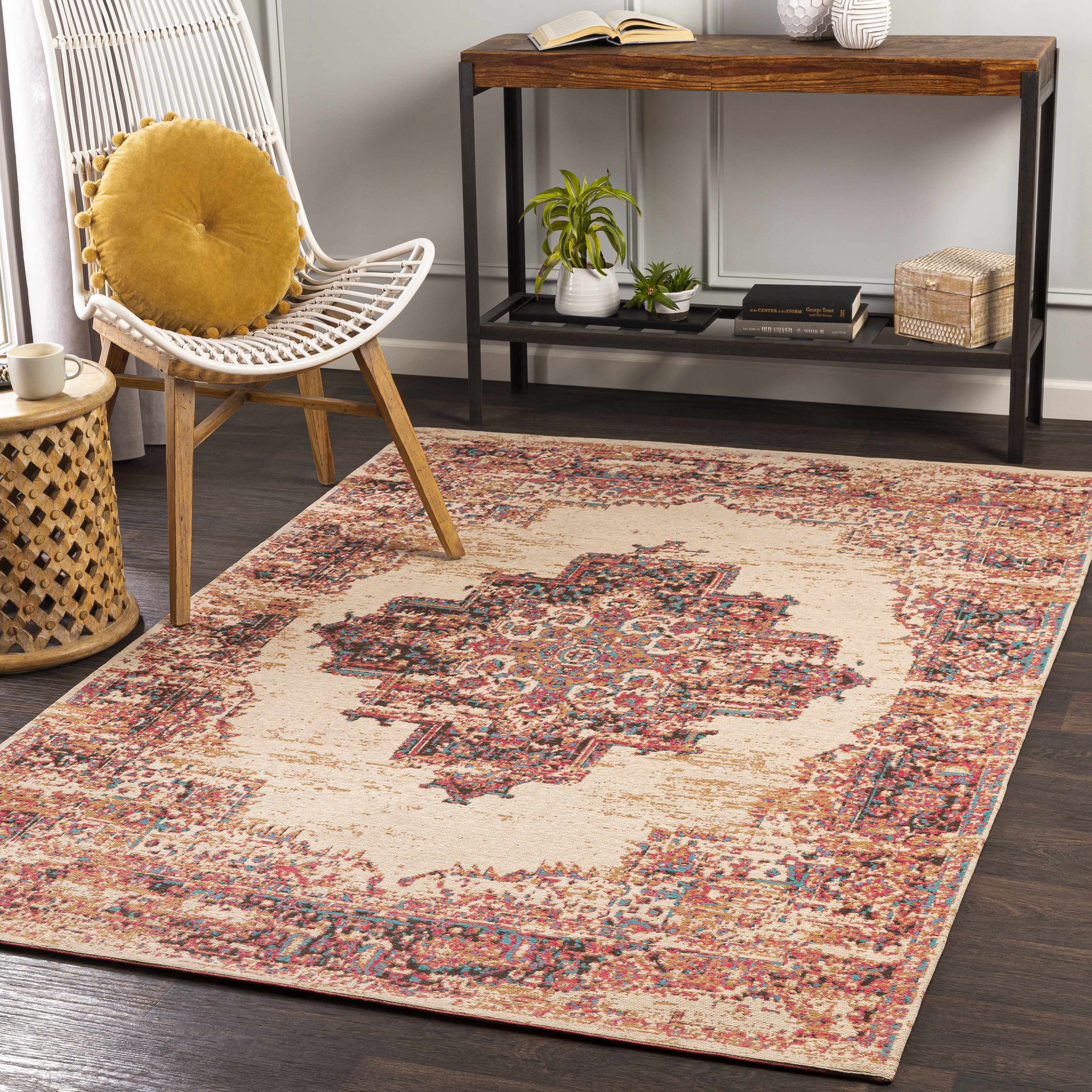 Heaton Red Medallion Area Rug - Clearance - Image 2