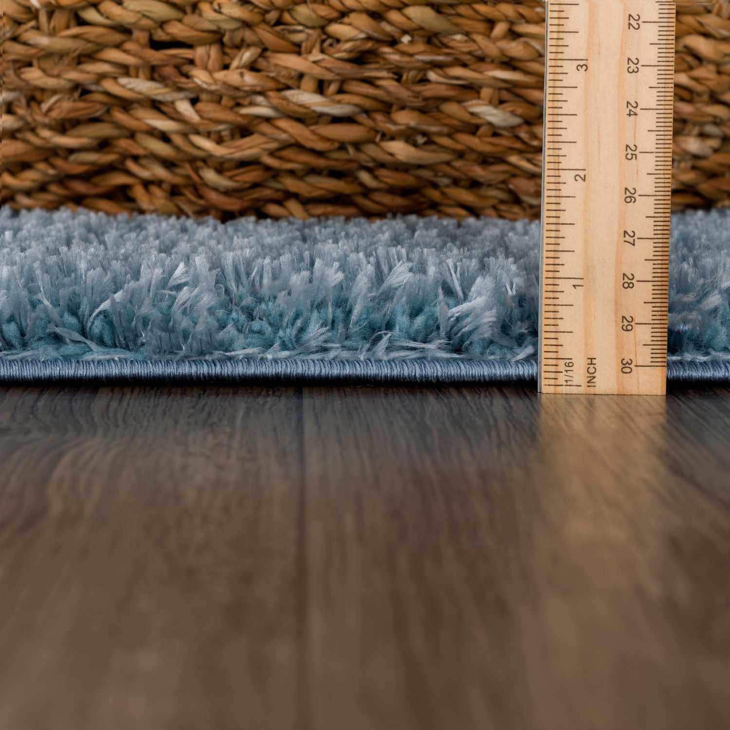 Heavenly Solid Blue Plush Rug - Clearance - Image 10
