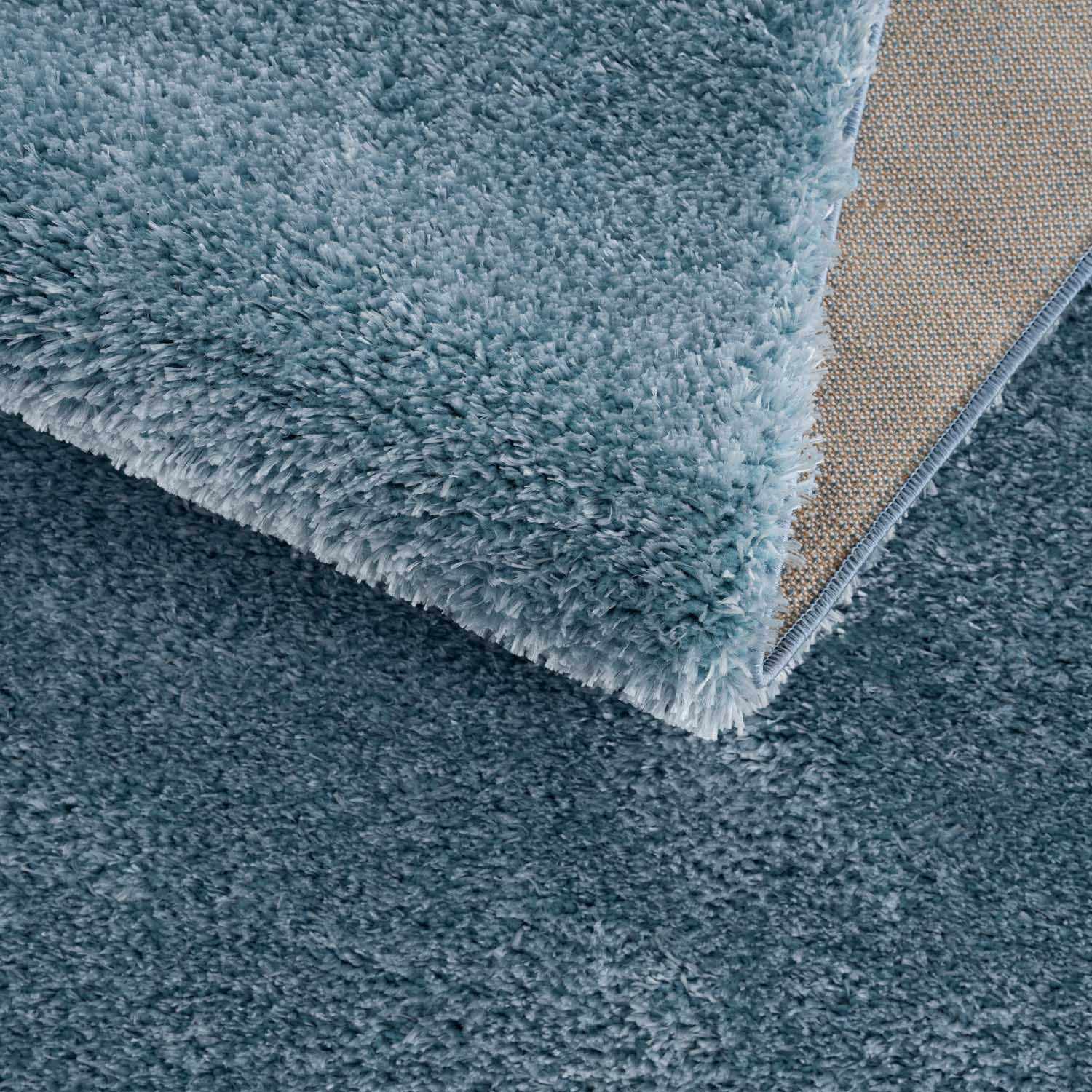 Heavenly Solid Blue Plush Rug - Clearance - Image 11