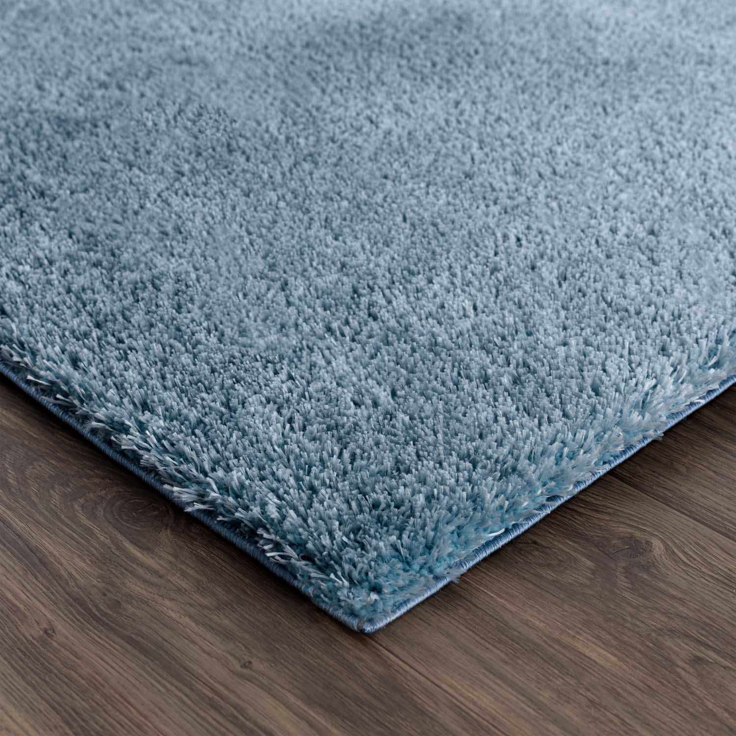 Heavenly Solid Blue Plush Rug - Clearance - Image 5
