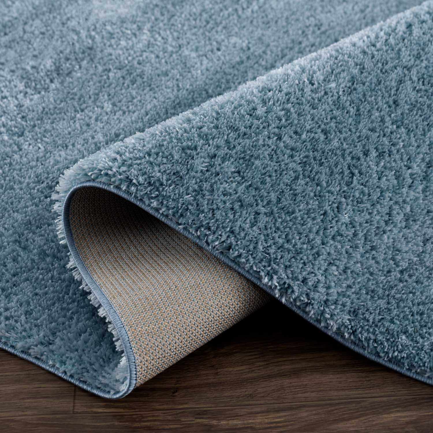Heavenly Solid Blue Plush Rug - Clearance - Image 7