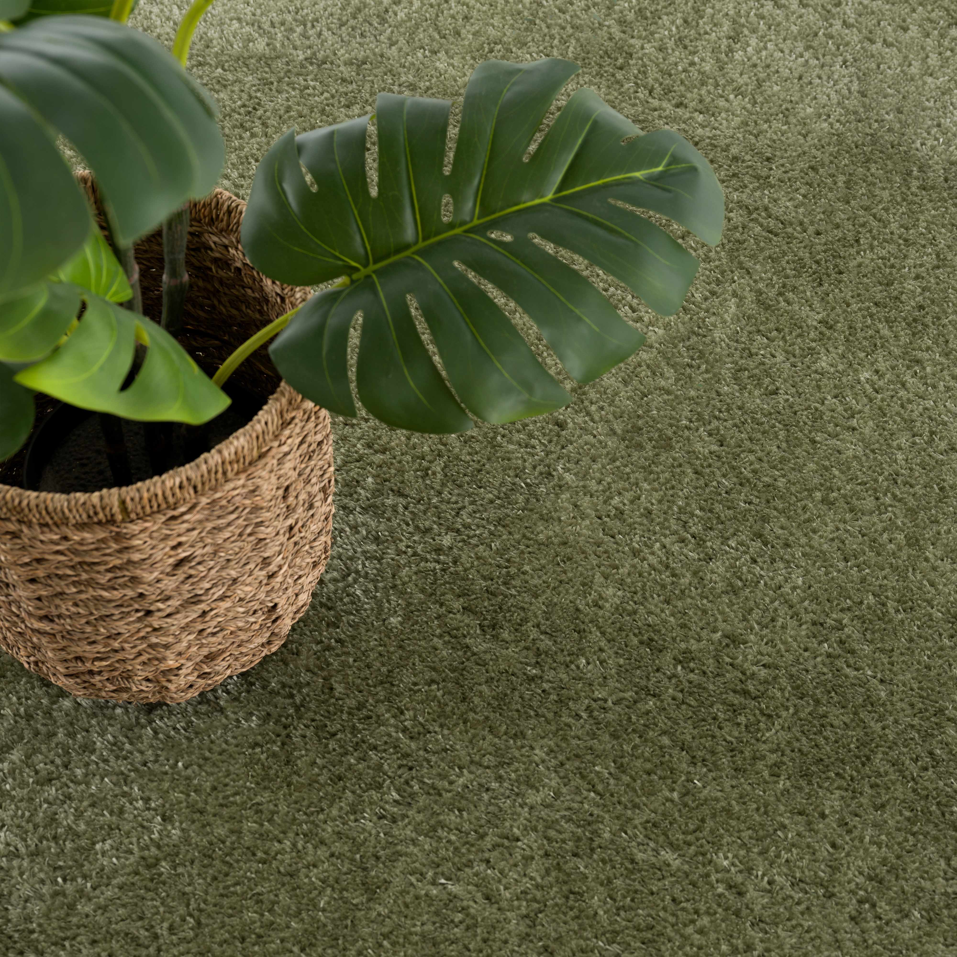 Heavenly Solid Green Plush Rug - Clearance - Image 10