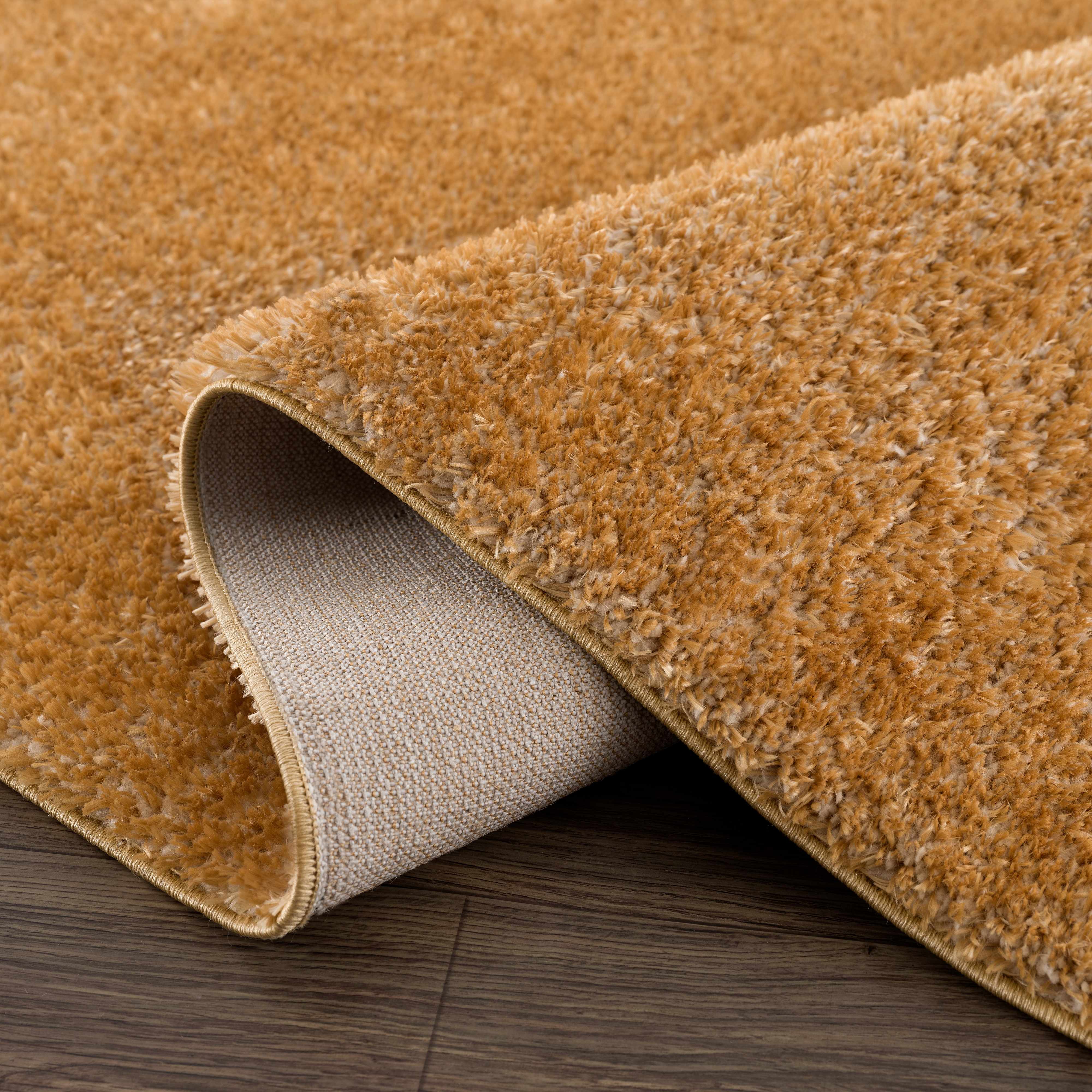 Heavenly Solid Mustard Plush Rug - Clearance - Image 8