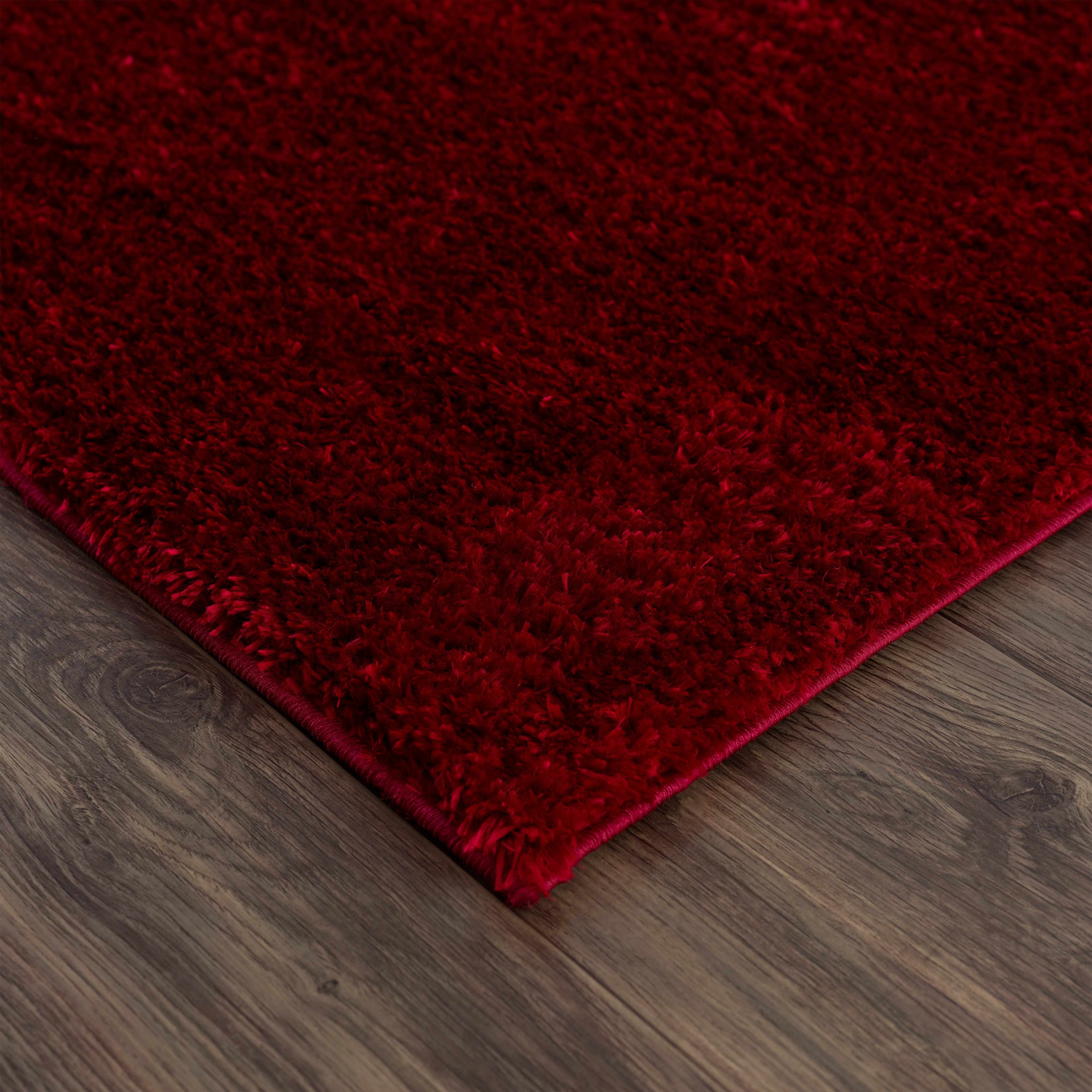 Heavenly Solid Red Plush Rug - Clearance - Image 4
