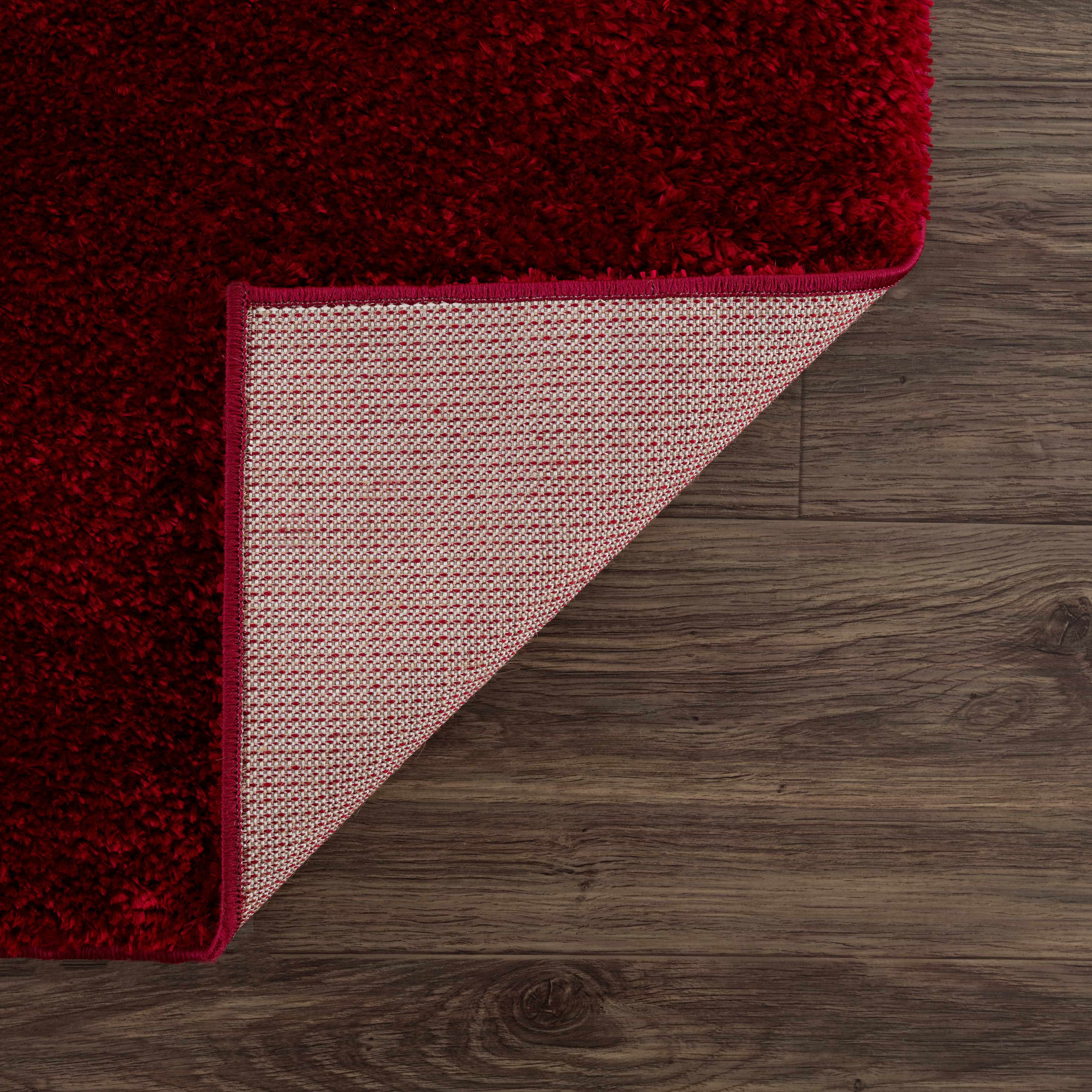 Heavenly Solid Red Plush Rug - Clearance - Image 5