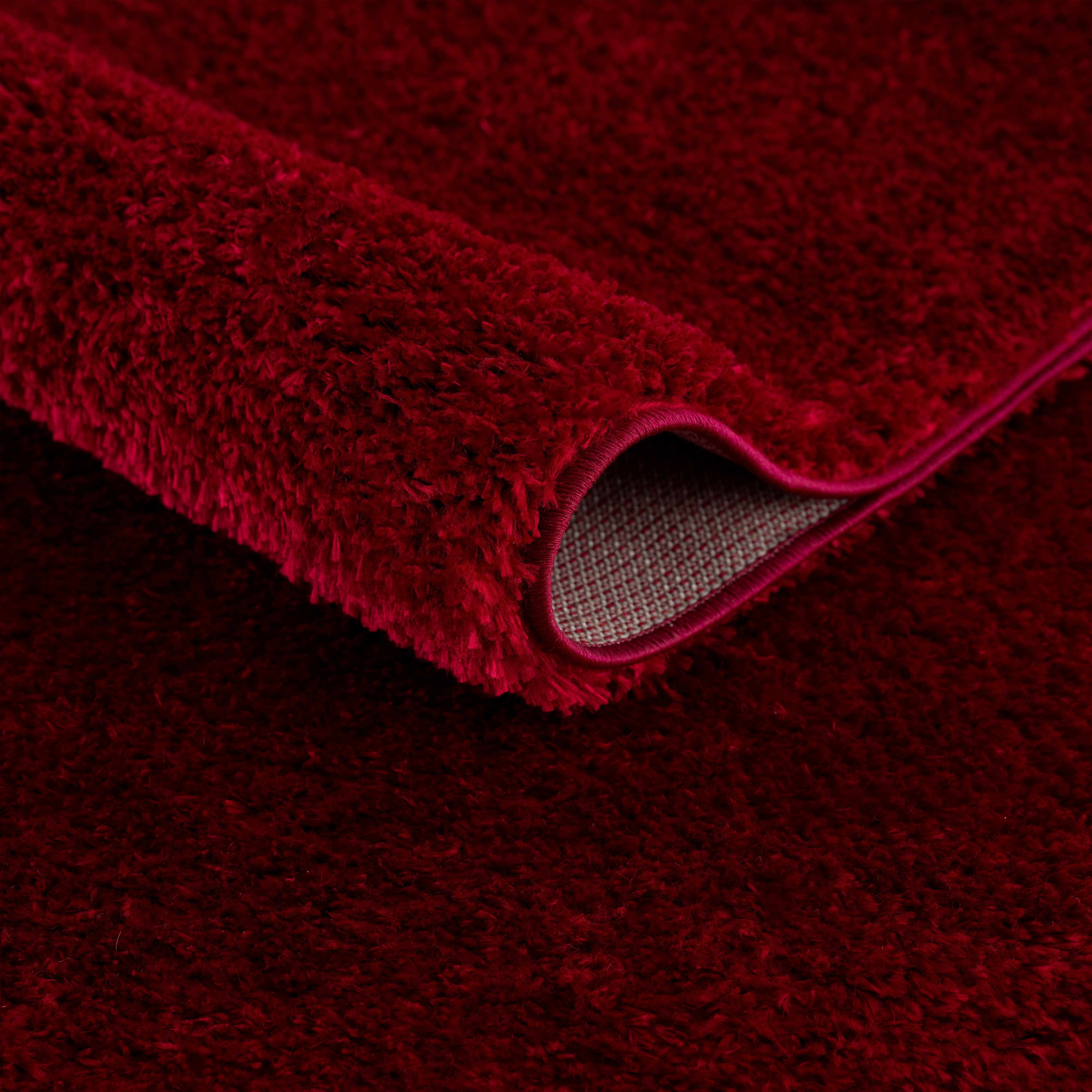 Heavenly Solid Red Plush Rug - Clearance - Image 6