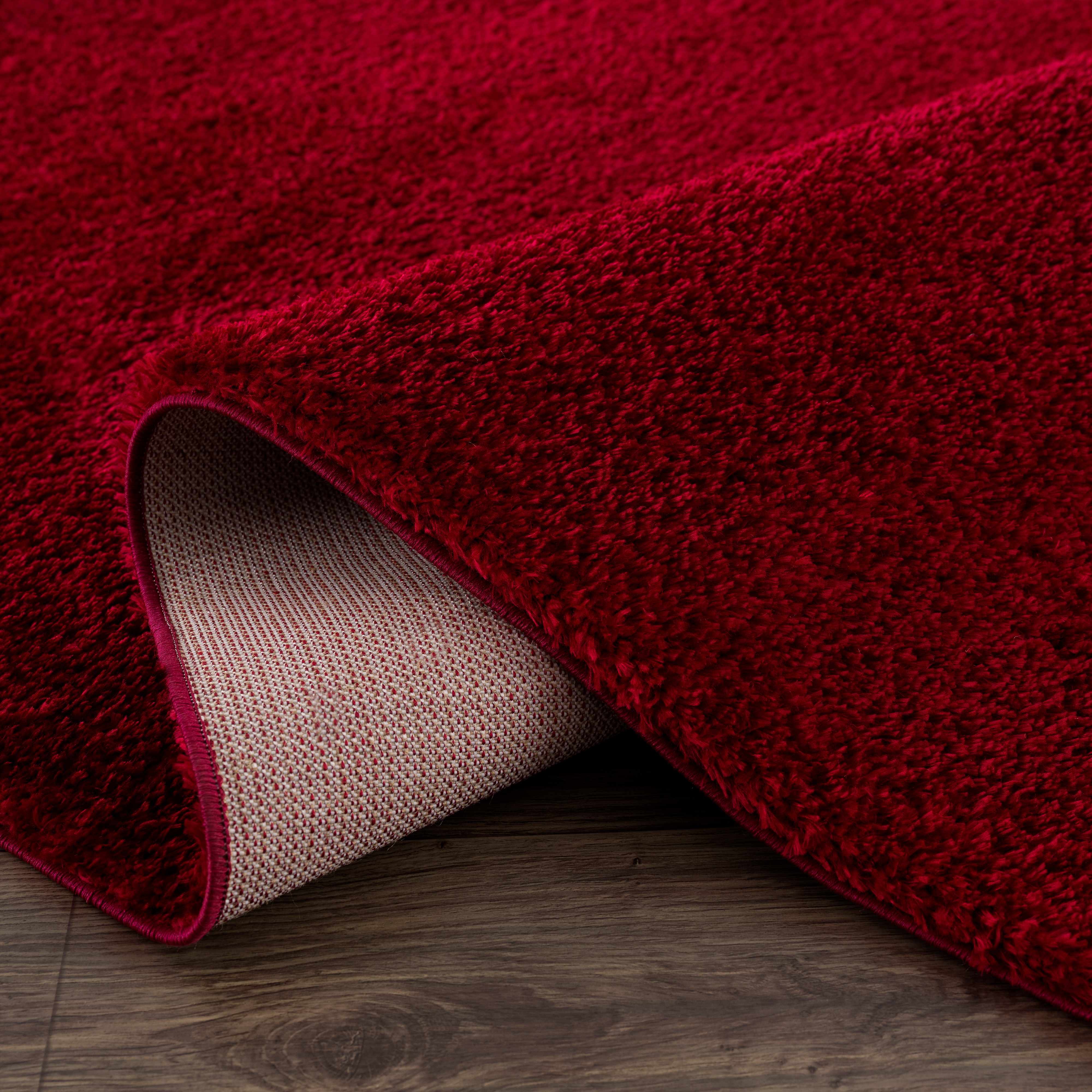 Heavenly Solid Red Plush Rug - Clearance - Image 7