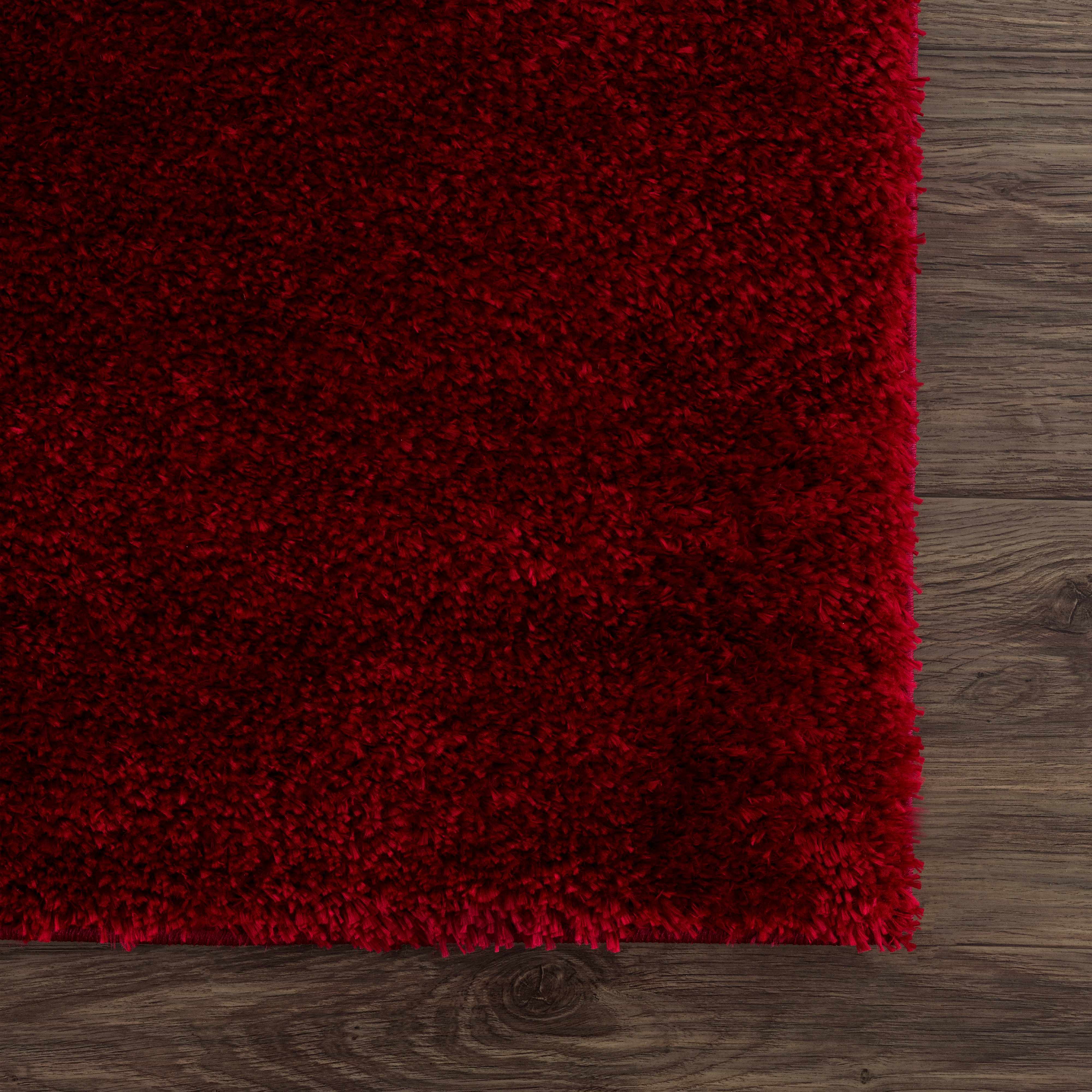 Heavenly Solid Red Plush Rug - Clearance - Image 8