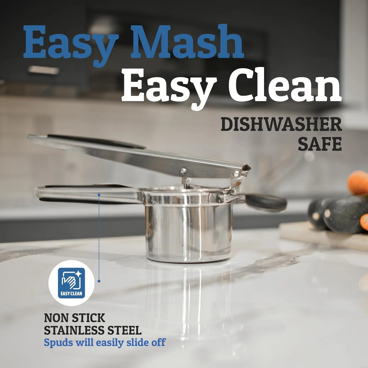 Heavy Duty Stainless Steel Potato Masher 15oz Large Capacity Kitchen Tool - Image 10