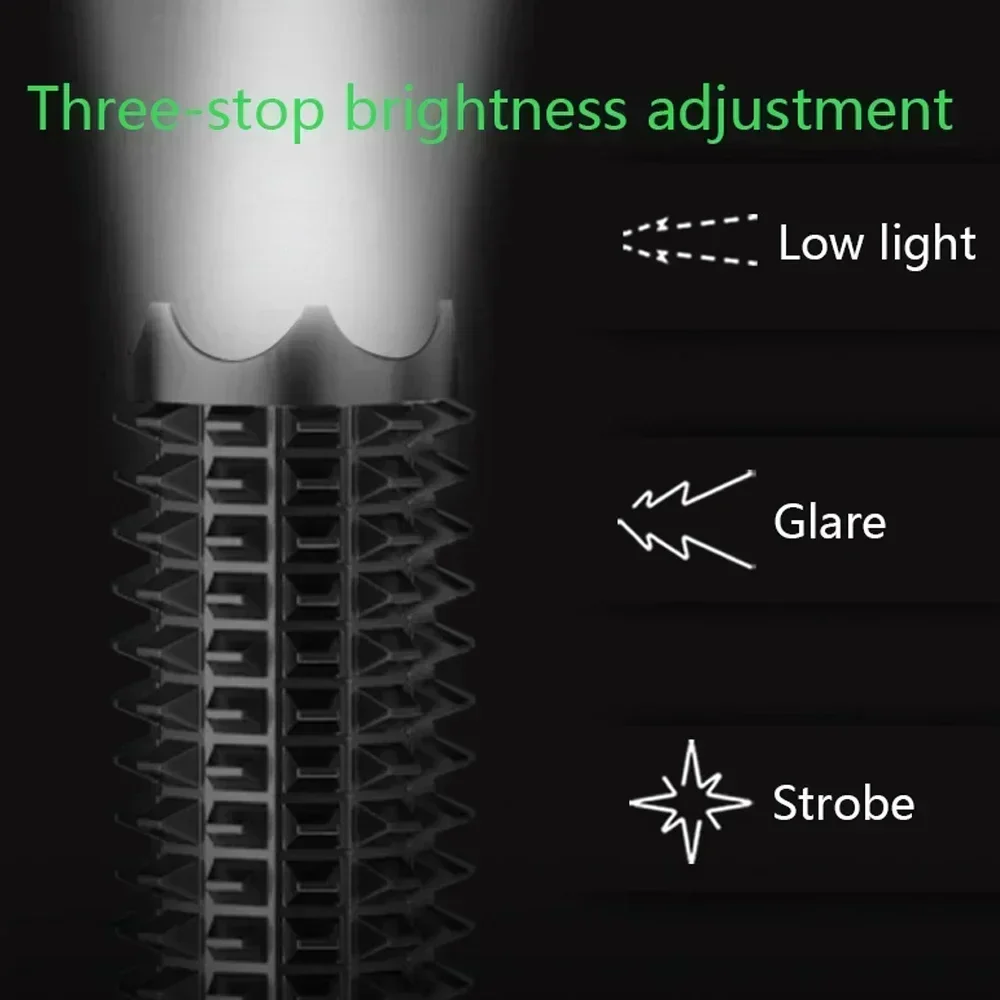 Heavy-Duty Telescopic LED Flashlight with Zoom Beam – Compact Utility Tool - Image 3