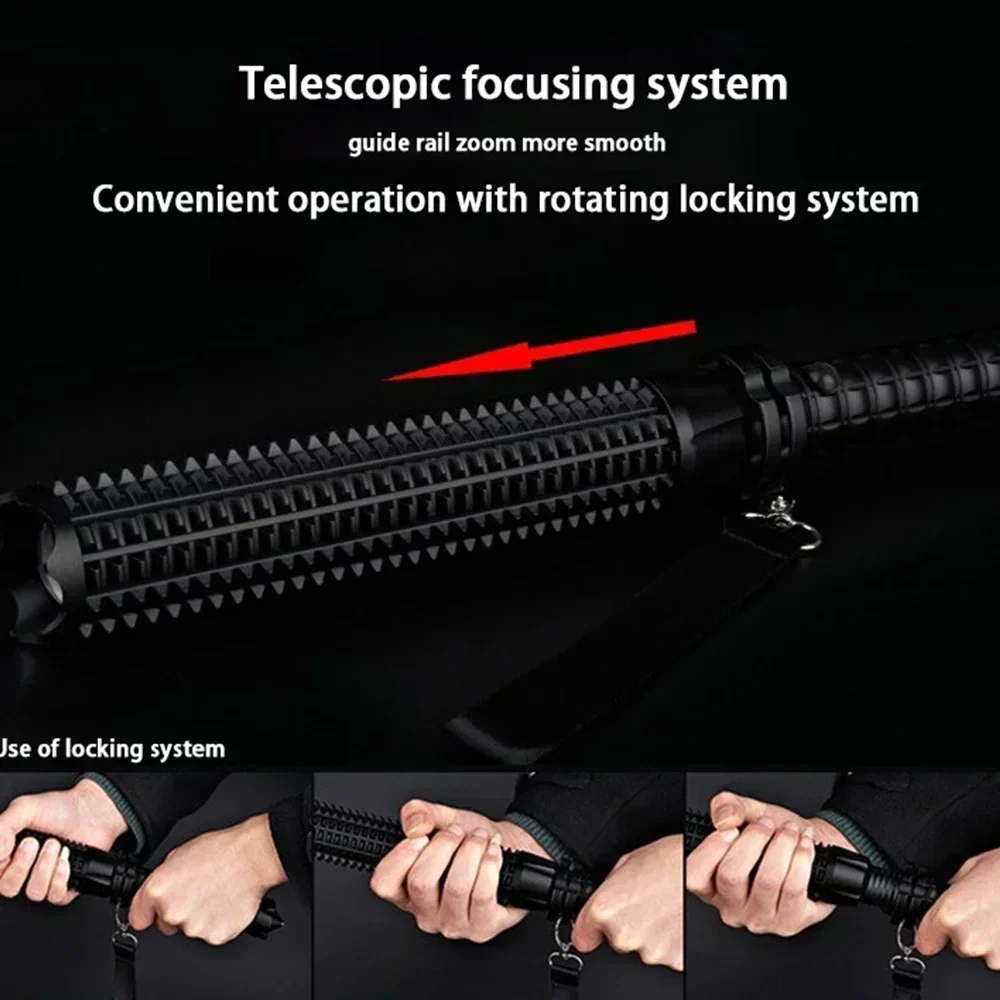Heavy-Duty Telescopic LED Flashlight with Zoom Beam – Compact Utility Tool - Image 4