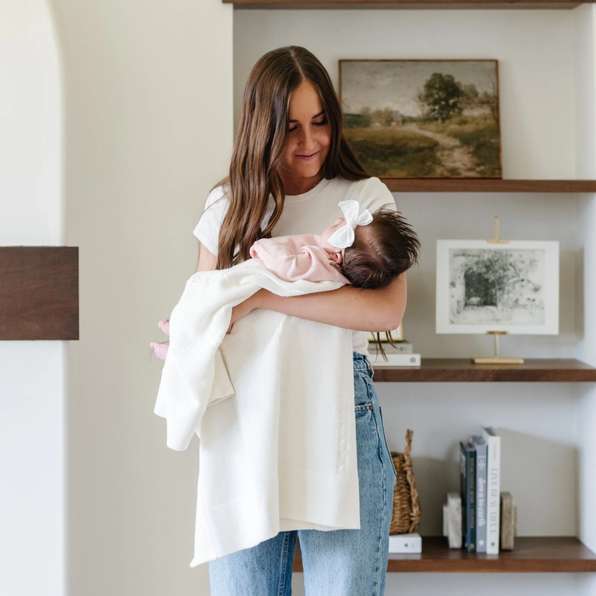 Heirloom Cotton Knit Receiving Blankets - Image 4