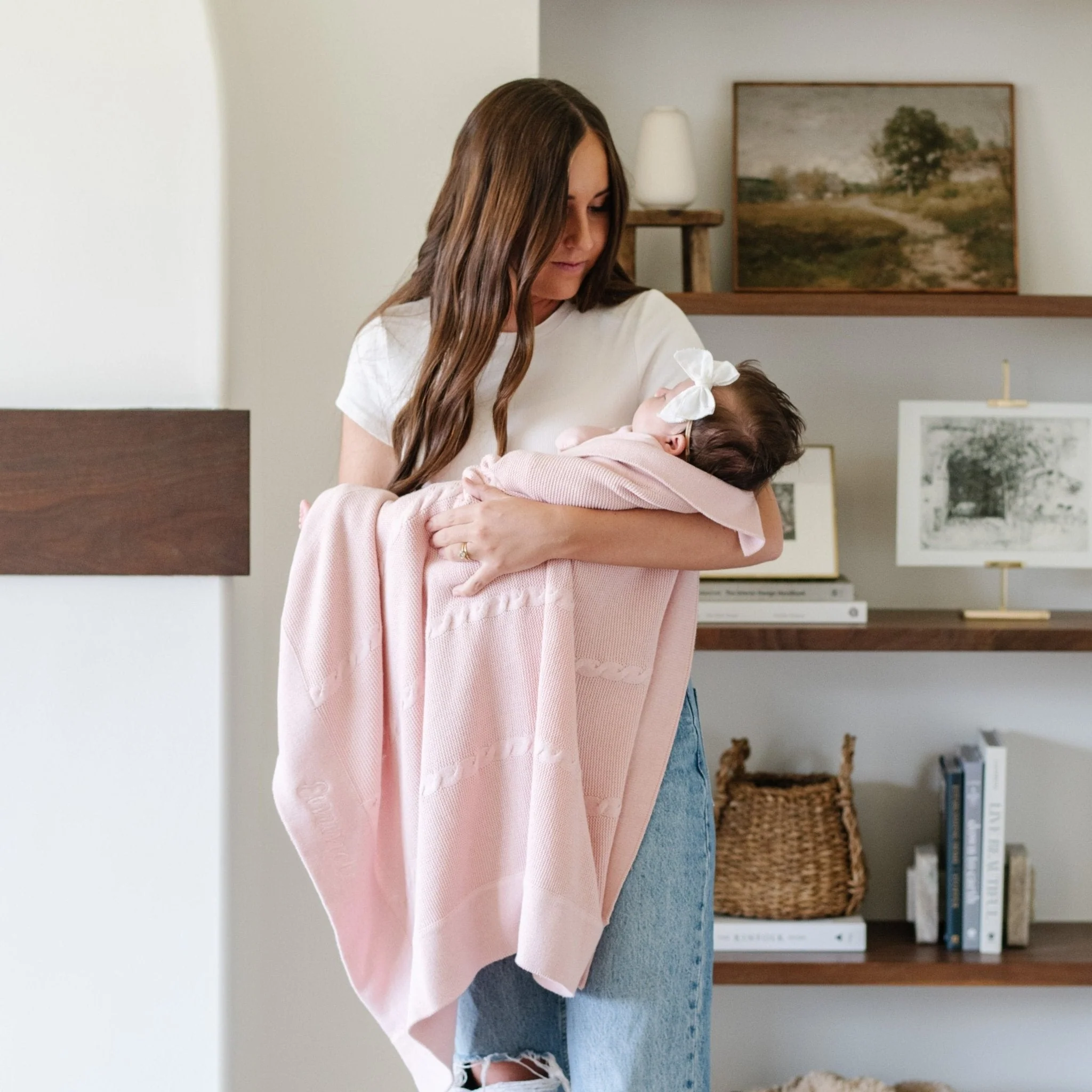 Heirloom Cotton Knit Receiving Blankets - Image 9