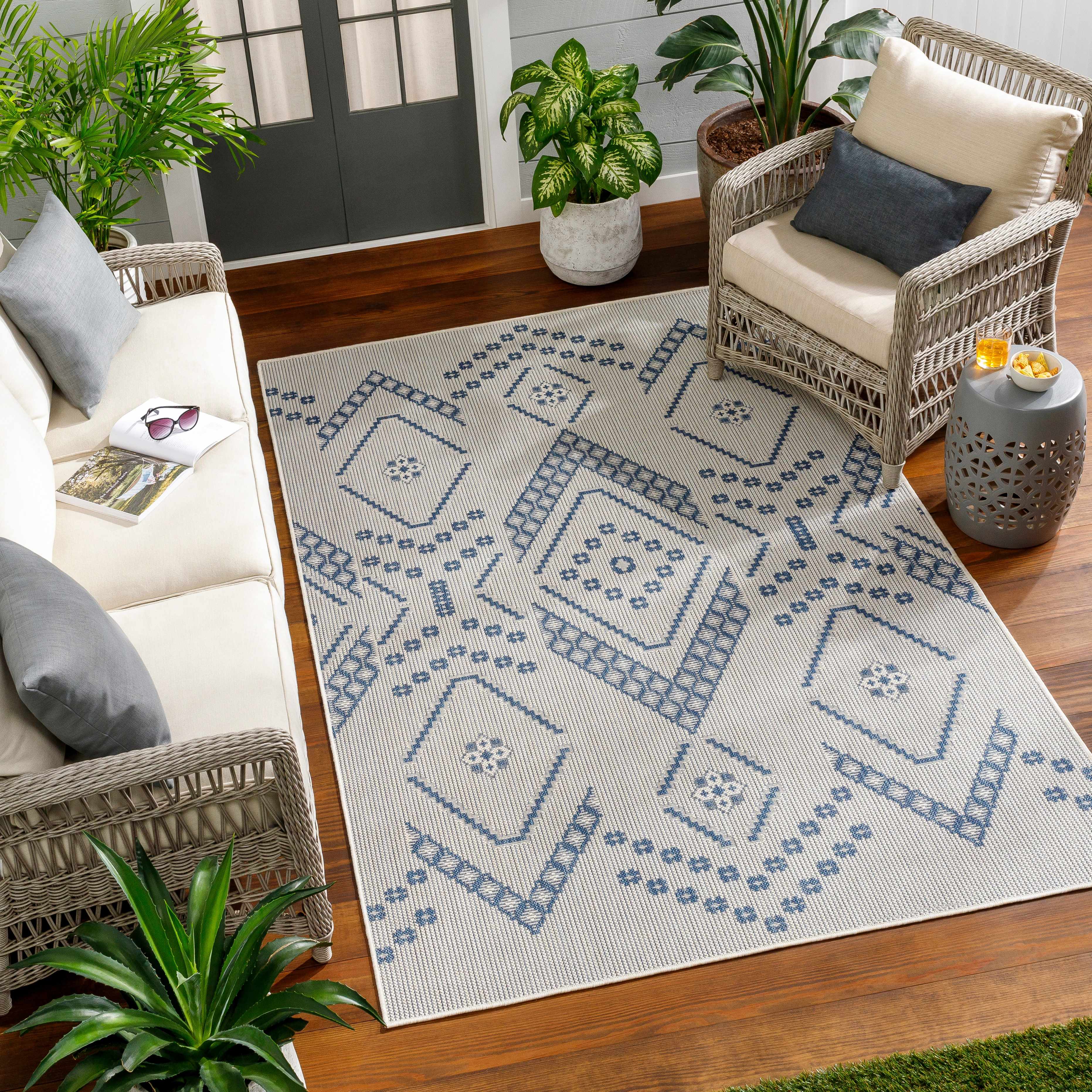 Helga Blue Area Rug - Clearance - Image 2