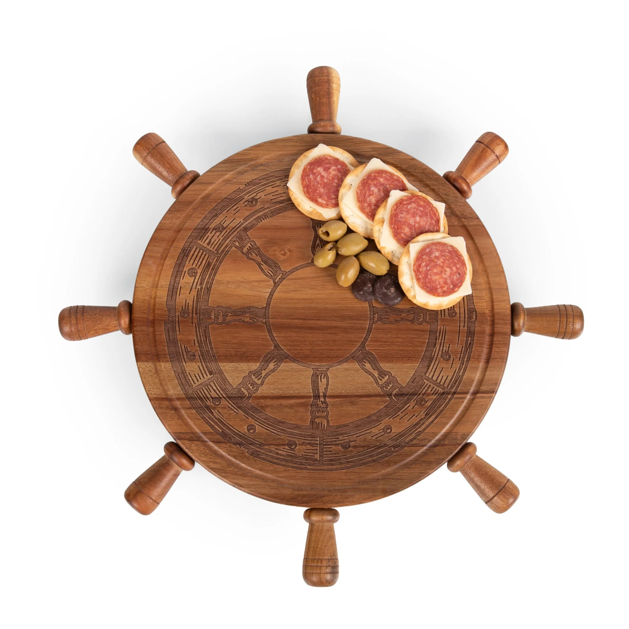 Helmsman Lazy Susan Cheese Board with Tool Set - Image 10