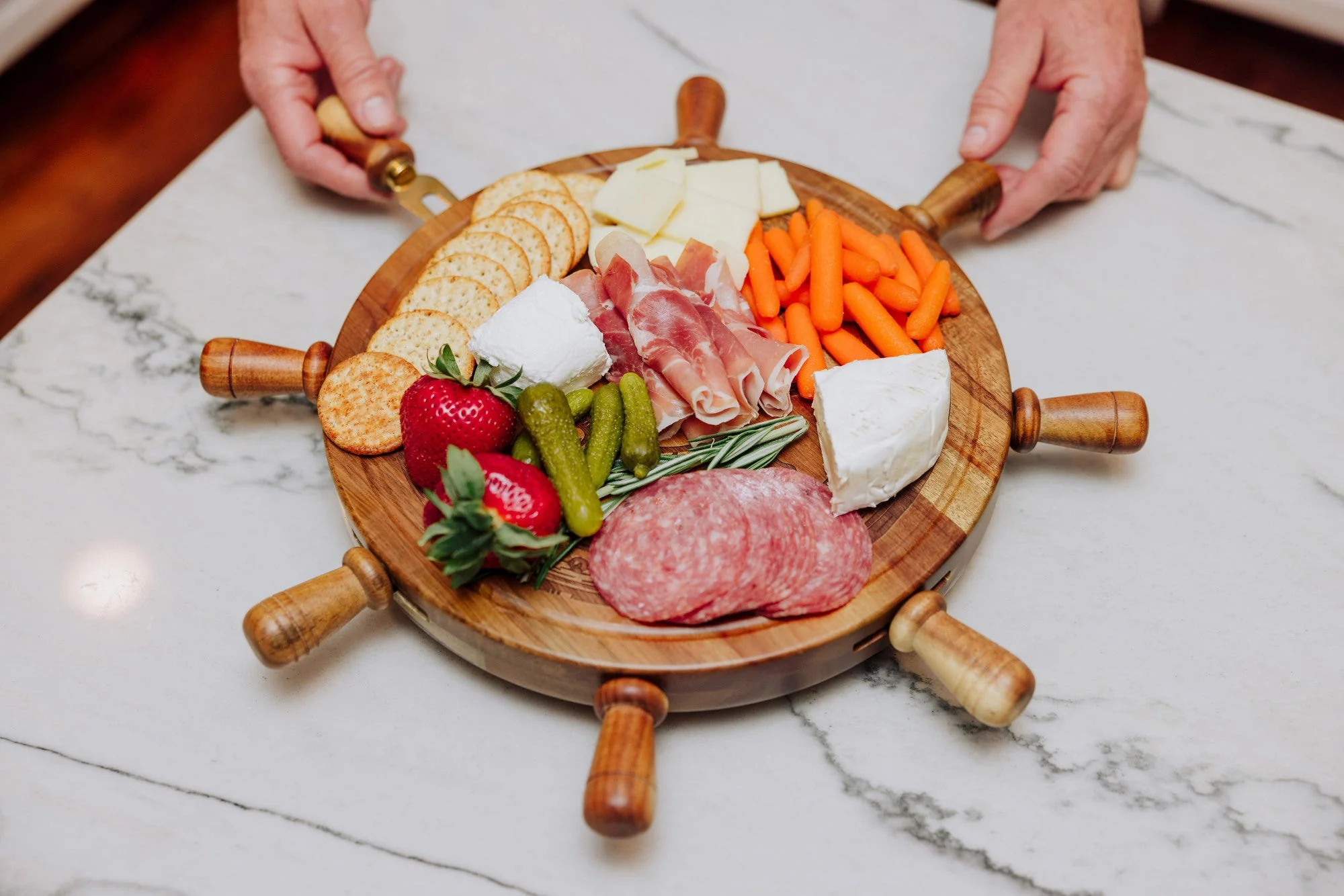 Helmsman Lazy Susan Cheese Board with Tool Set - Image 2
