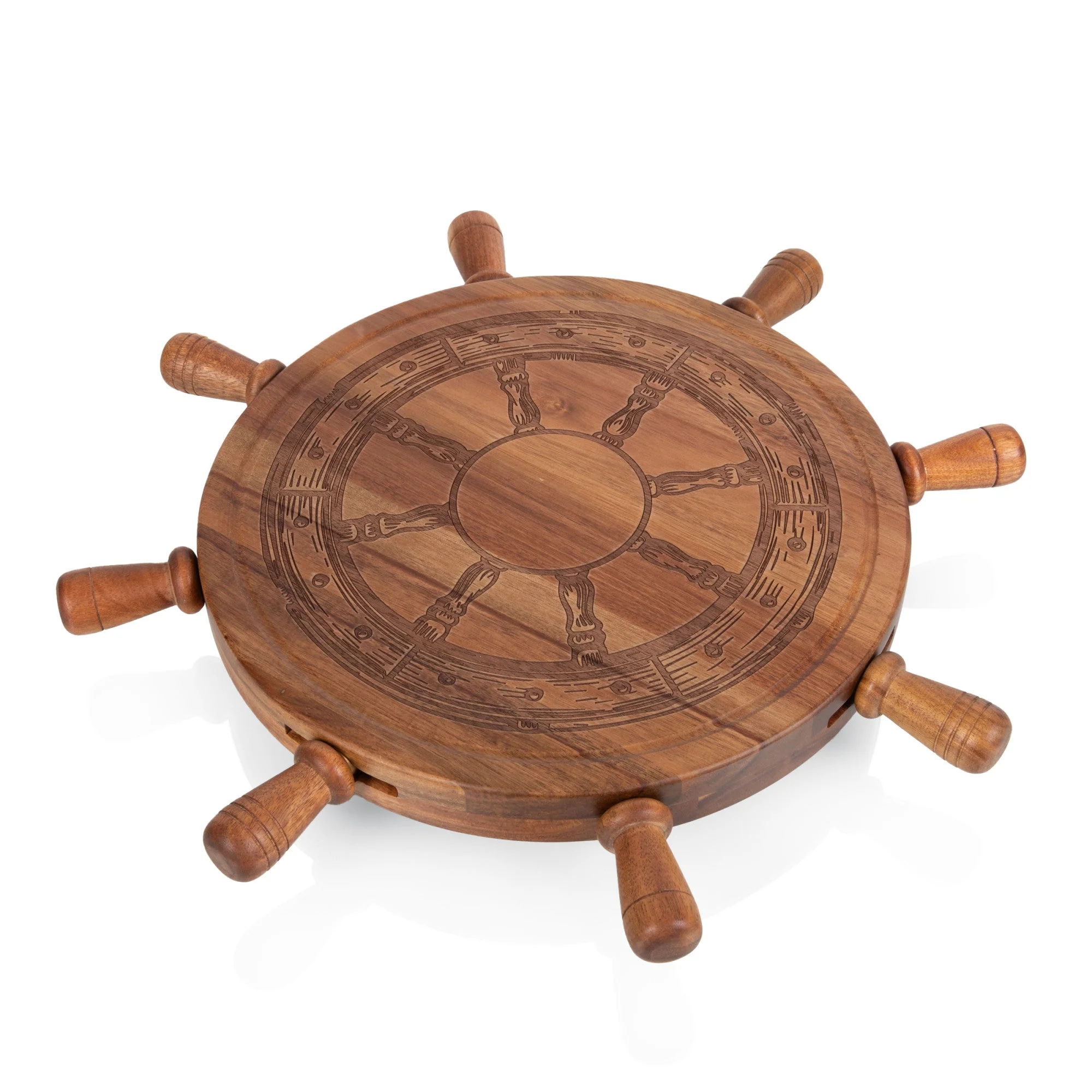 Helmsman Lazy Susan Cheese Board with Tool Set - Image 4